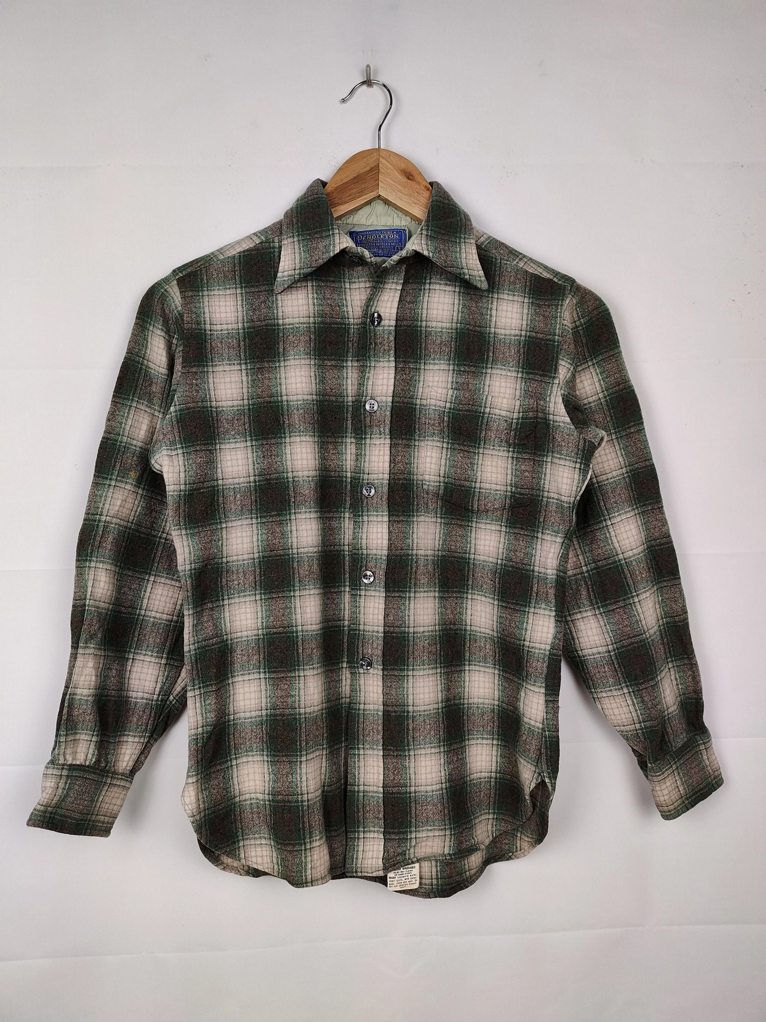 Pendleton Shirts Button Ups Pendleton × Vintage Vintage Pendleton Wool Flannel Shirt Green