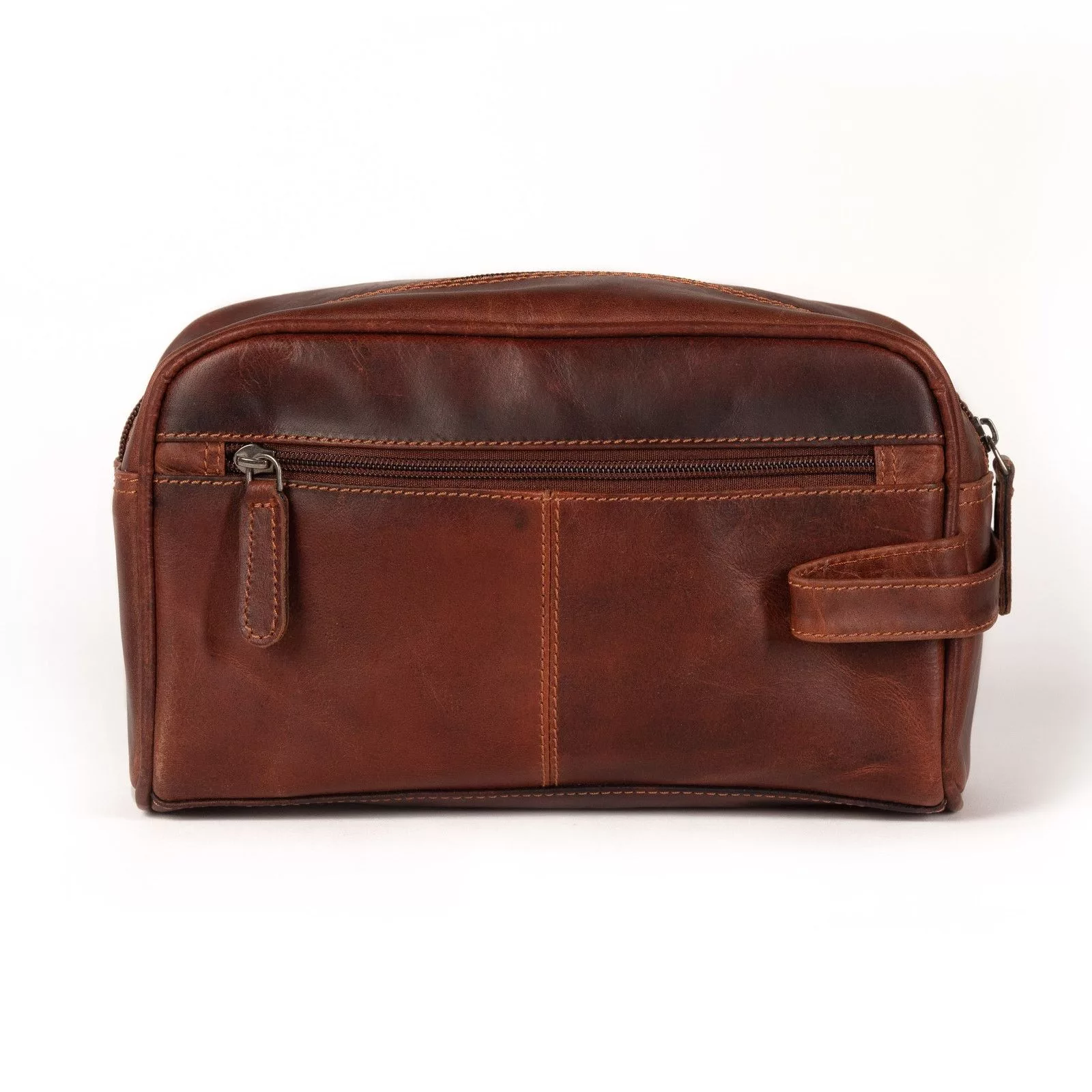 Handmade Bags Luggage Handmade New Genuine Leather Toiletry Bag Dark Rustic Reddish Brown