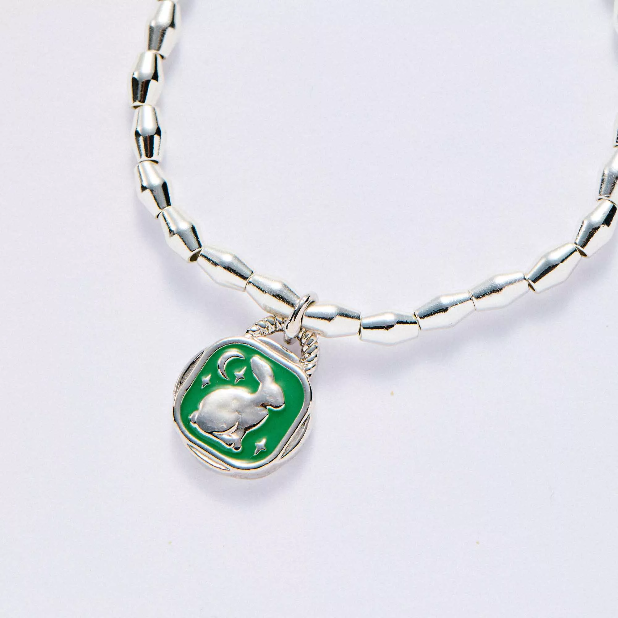 Bunny Stretch Beaded Bracelet