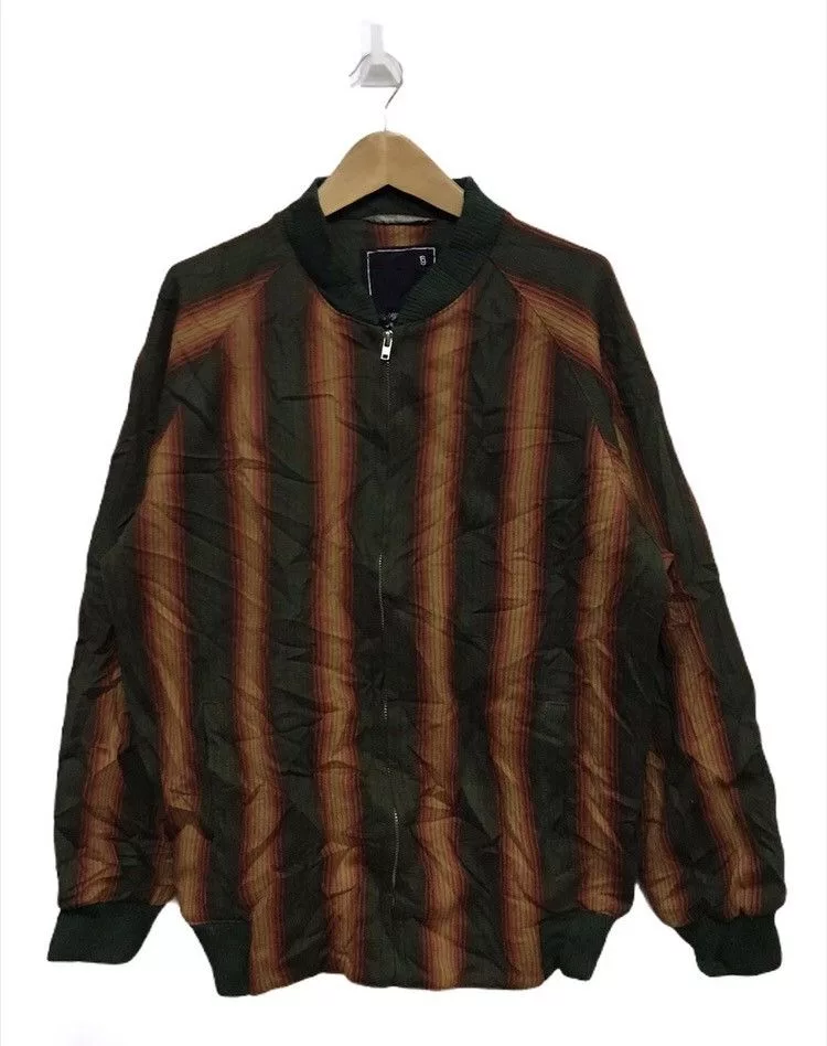 Japanese Brand Light Jackets Japanese Brand × Vintage Rotry group stripes bomber jacket Multi