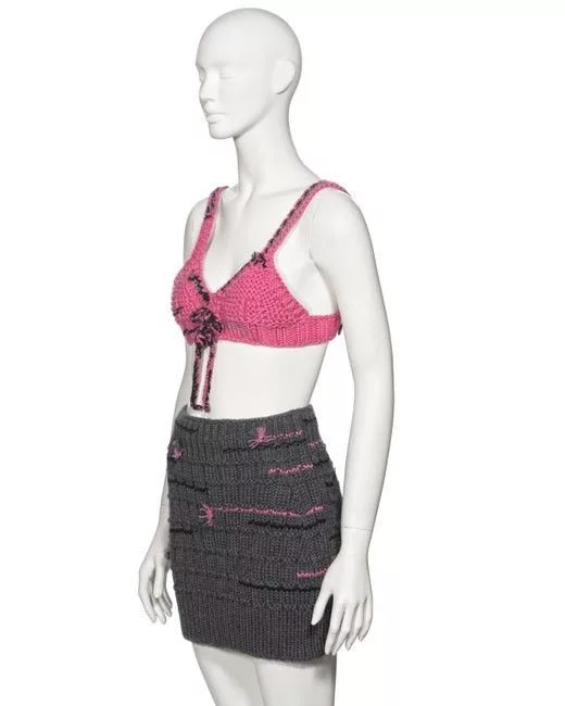 Prada Mini Skirts PRADA KNITTED MINI SKIRT Gray