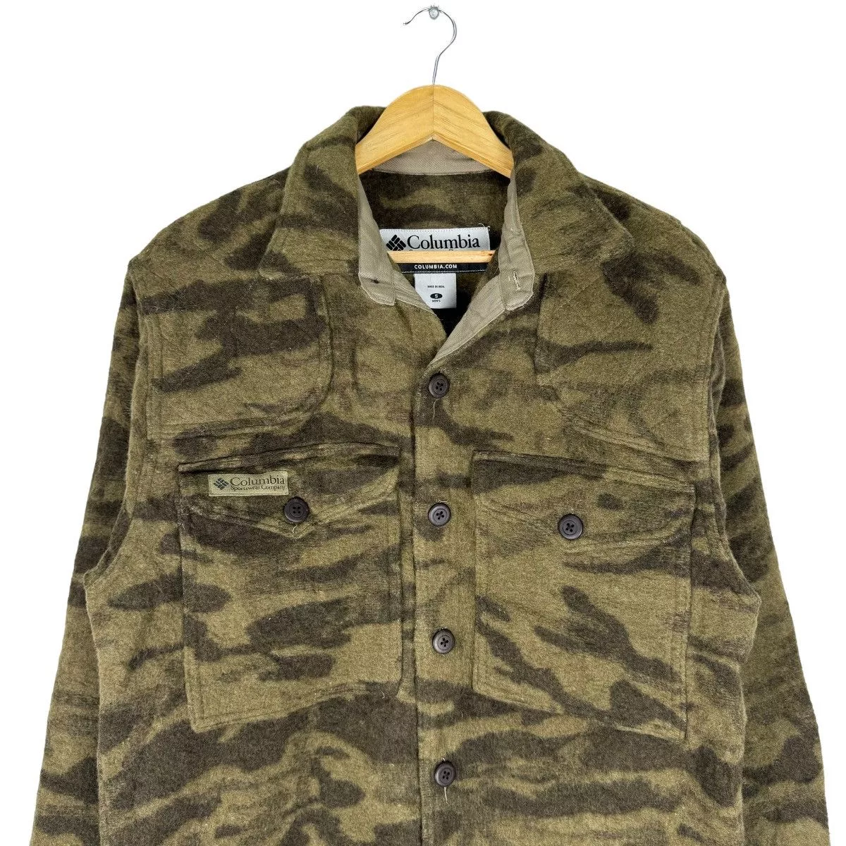 Columbia Light Jackets Columbia × Hunter ⚡️COLUMBIA CAMOUFLAGE HUNTING BUTTON JACKET Brown