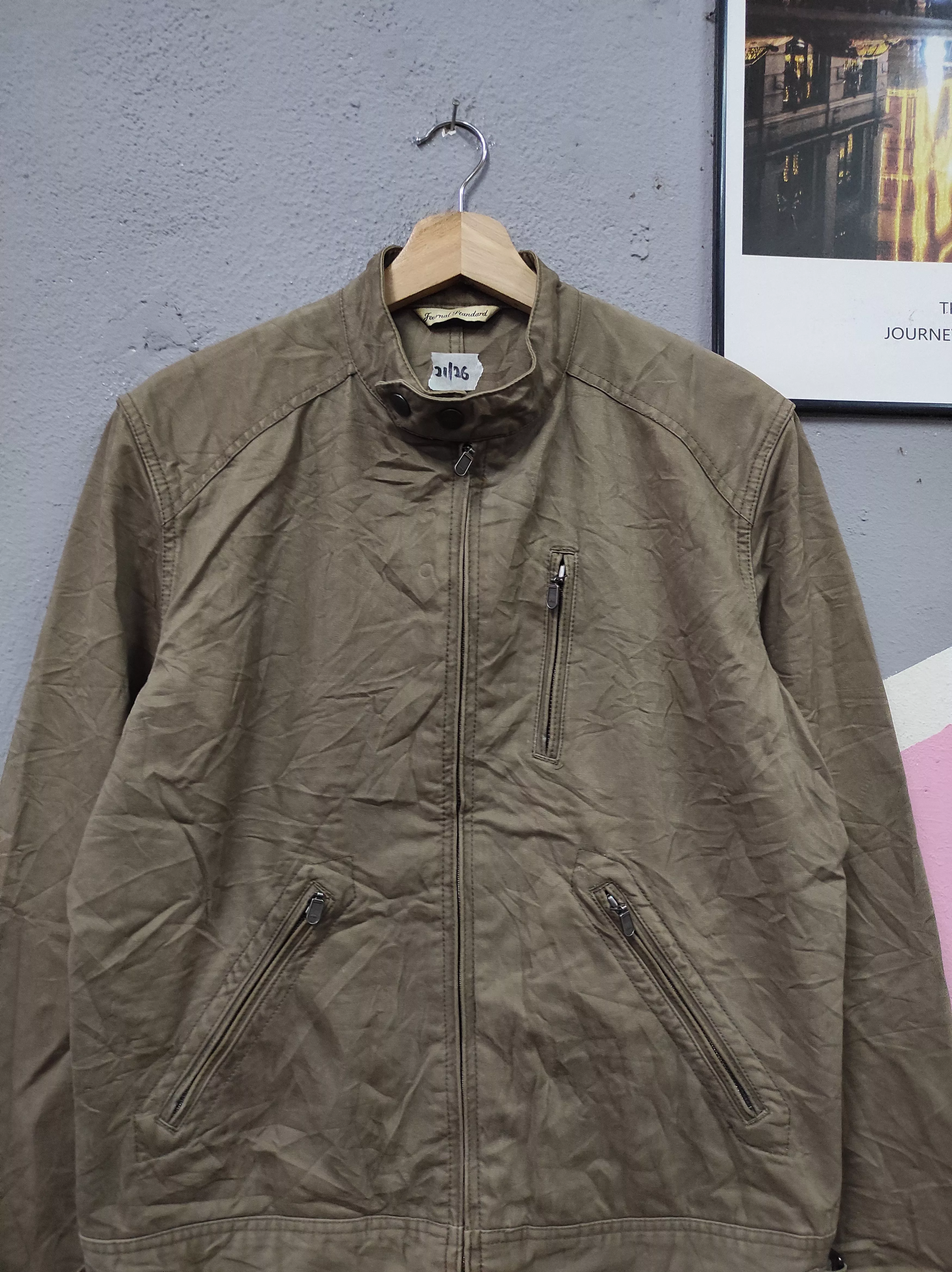 Journal Standard Light Jackets JOURNAL STANDARD BIKER JACKET Gray Vintage