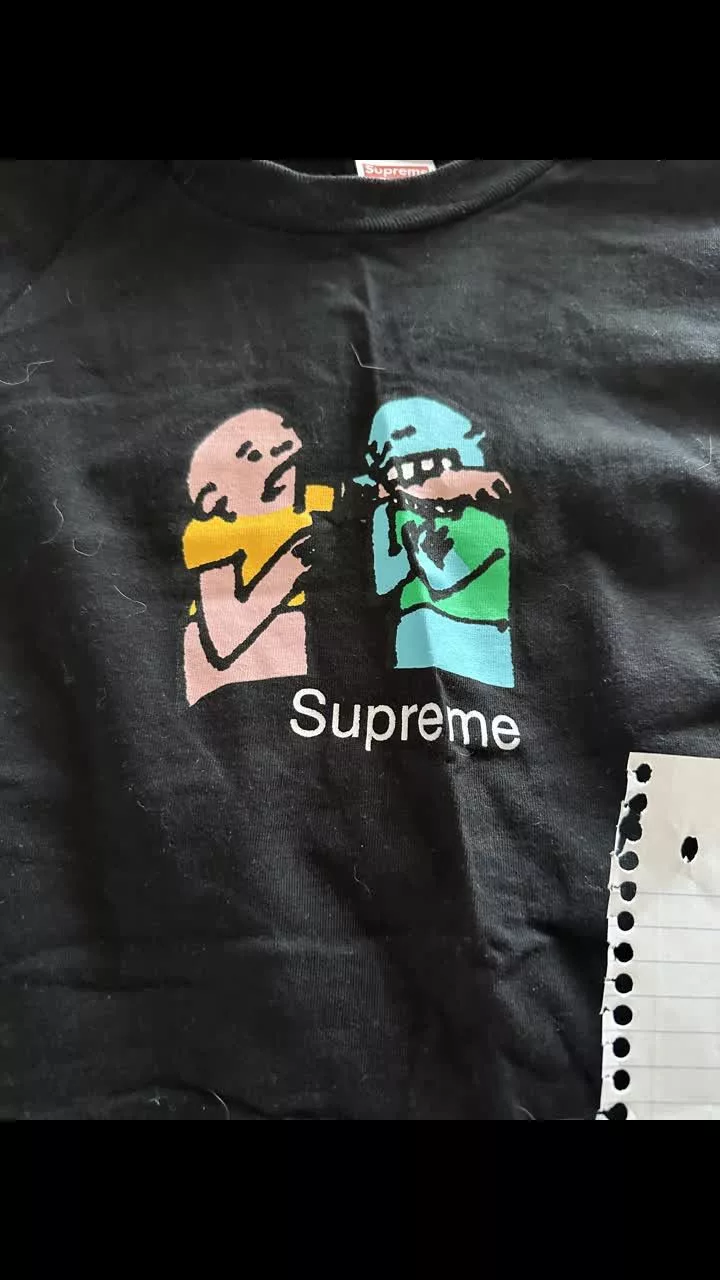 Supreme Short Sleeve T Shirts Supreme Bite Tee Black