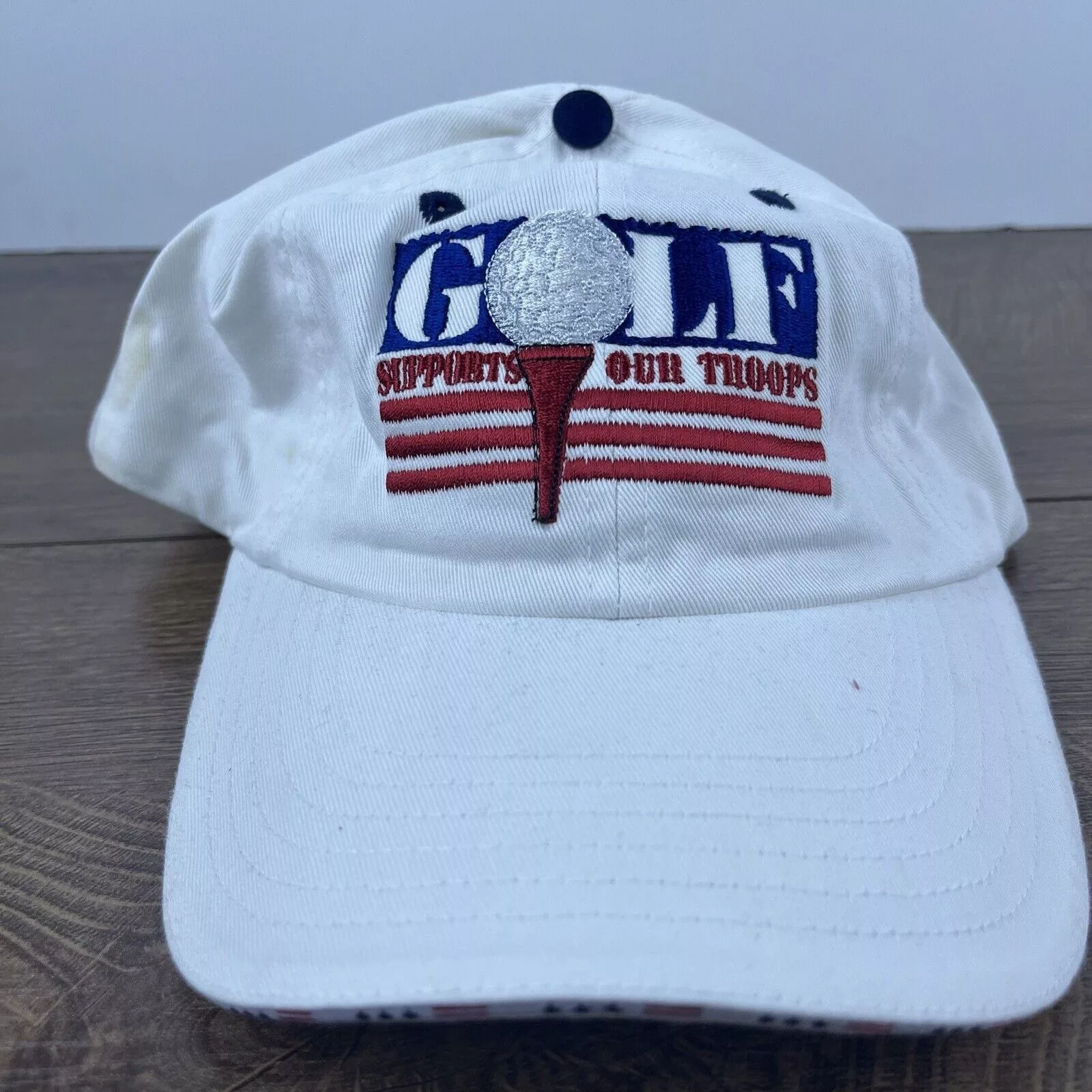 Other Hats Other Golf Hat Support Our Troops Hat White Cap Hat Adjustable Hat
