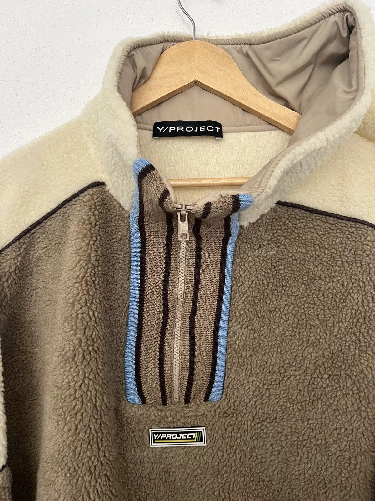 Y/Project Light Jackets Multi-colour Y/Project teddy technical jacket / parka White