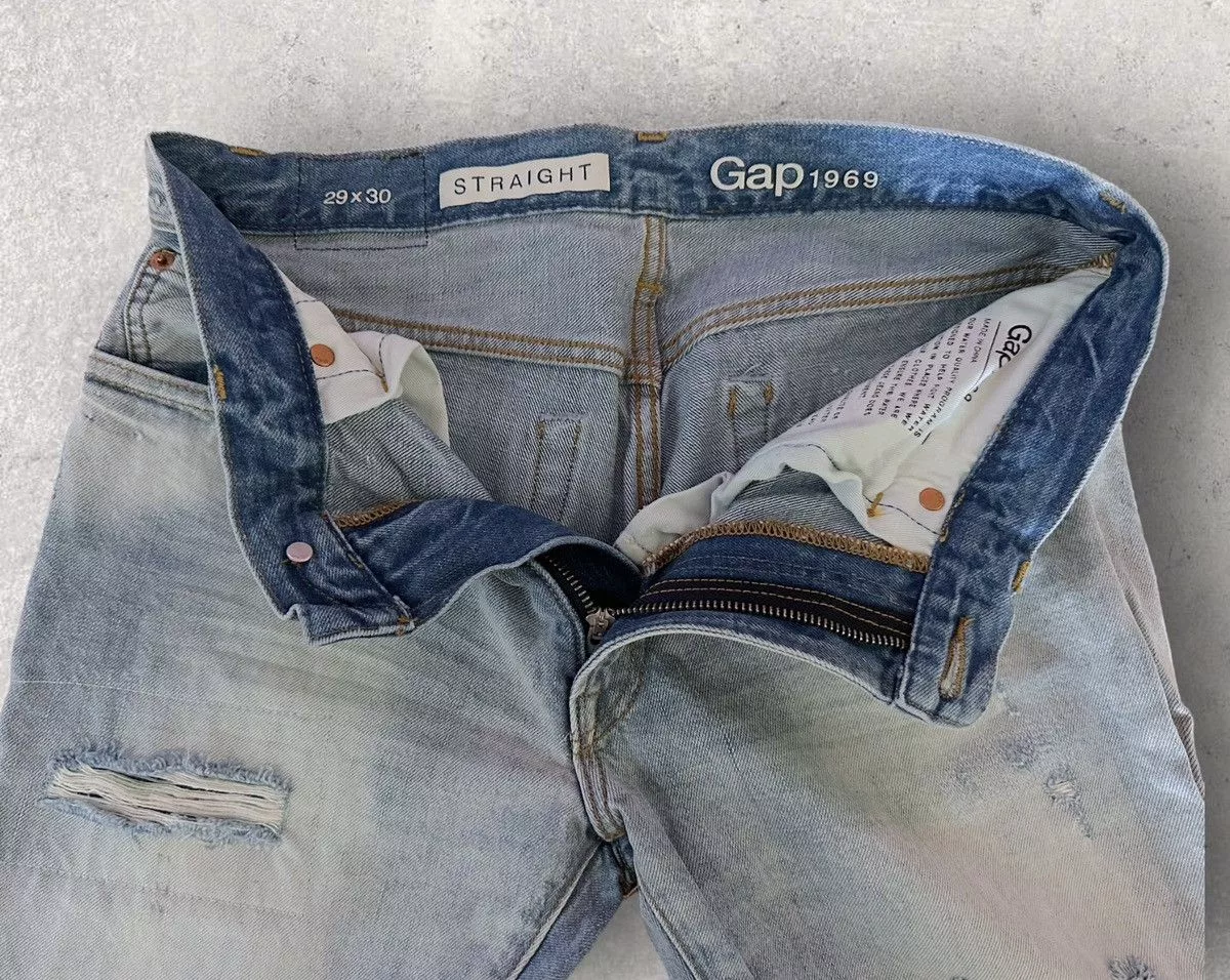 Gap Denim Gap 1969 Straight Jeans Blue
