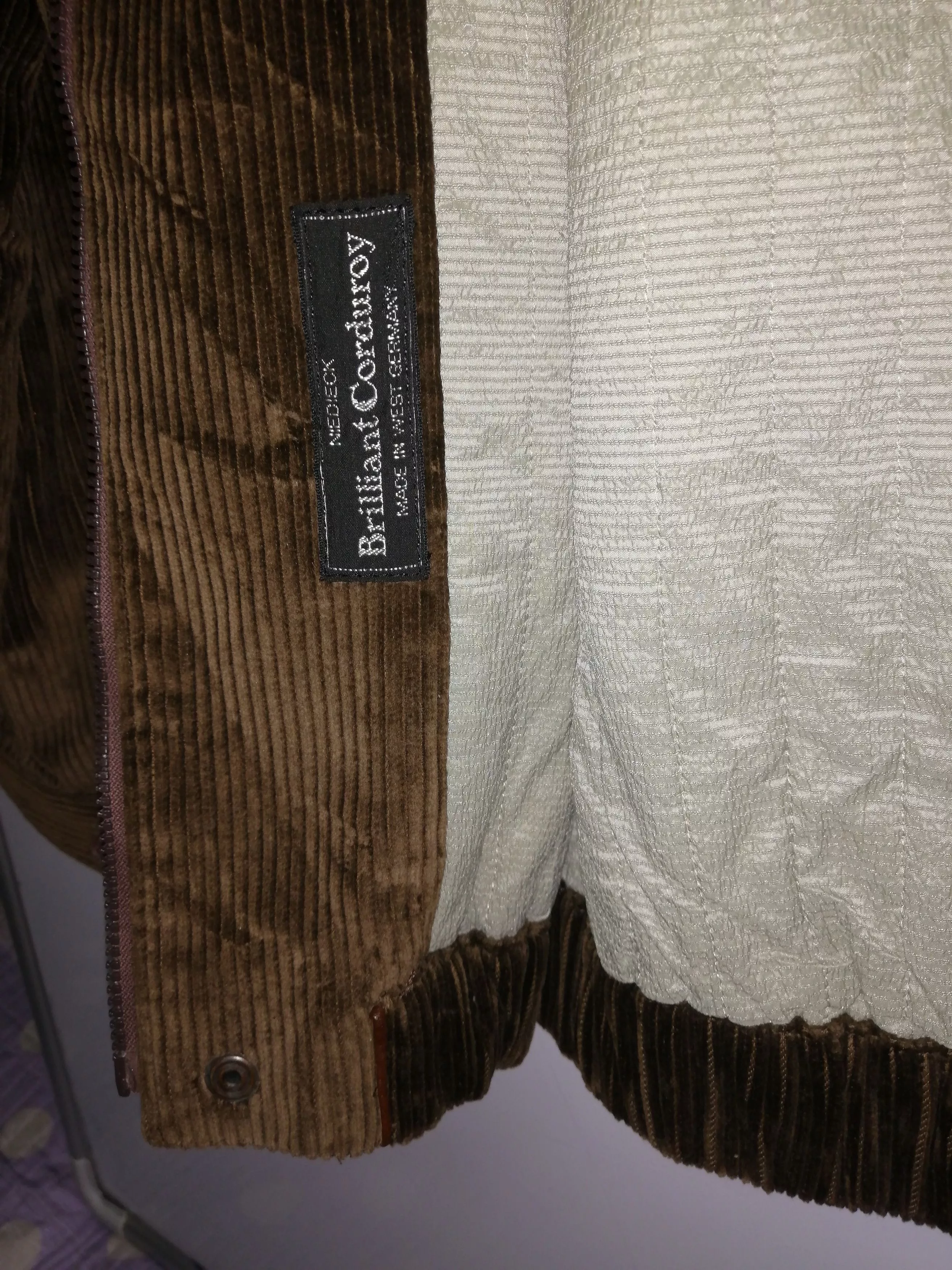 Designer Light Jackets Designer Egon Von Furstenberg Corduroy Jacket & Vest Combine Brown Vintage