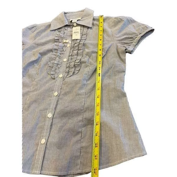 Loft Button Ups LOFT classic shirt size O Gray