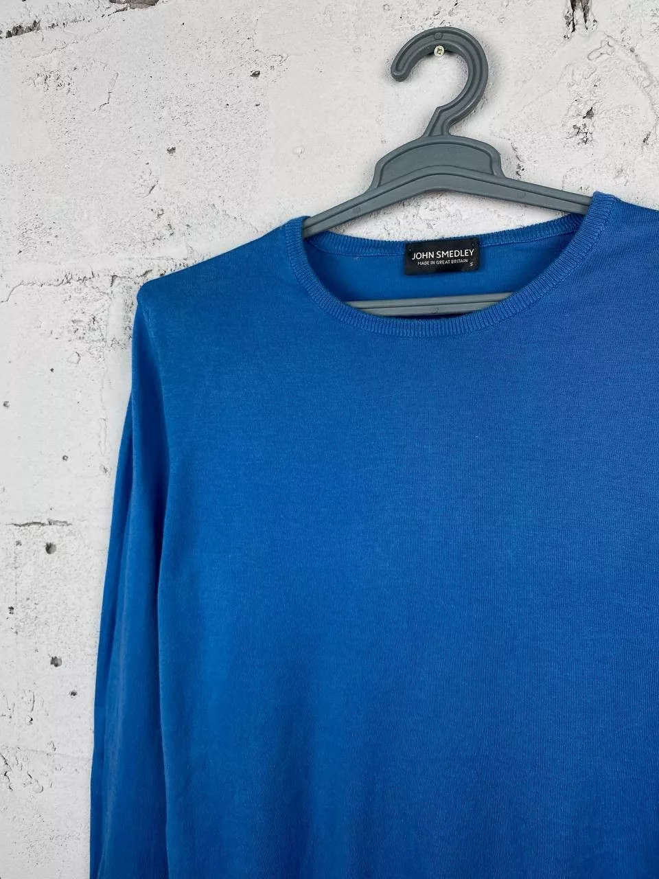 John Smedley Sweaters Knitwear John Smedley Blue Cotton Crewneck Pullover Sweater M 48