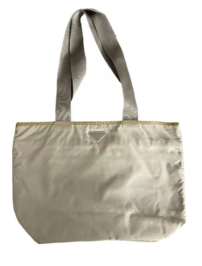 Prada Tote Bags Prada Tessuto Nylon Tote Bag White