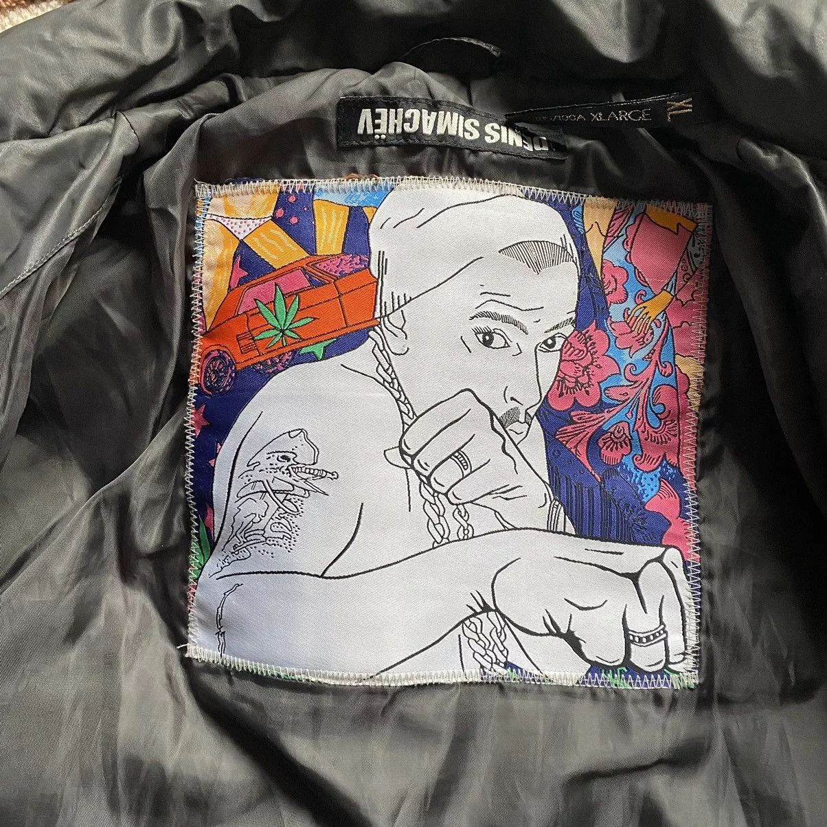 Denis Simachev Bombers Denis Simachev × Designer DENIS SIMACHEV DESIGNER NYLON DOWN PUFFER JACKET Gray