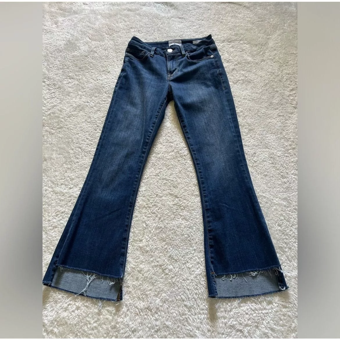 Frame Jeans FRAME Le Crop Mini Boot Dark Blue Jean Size 26