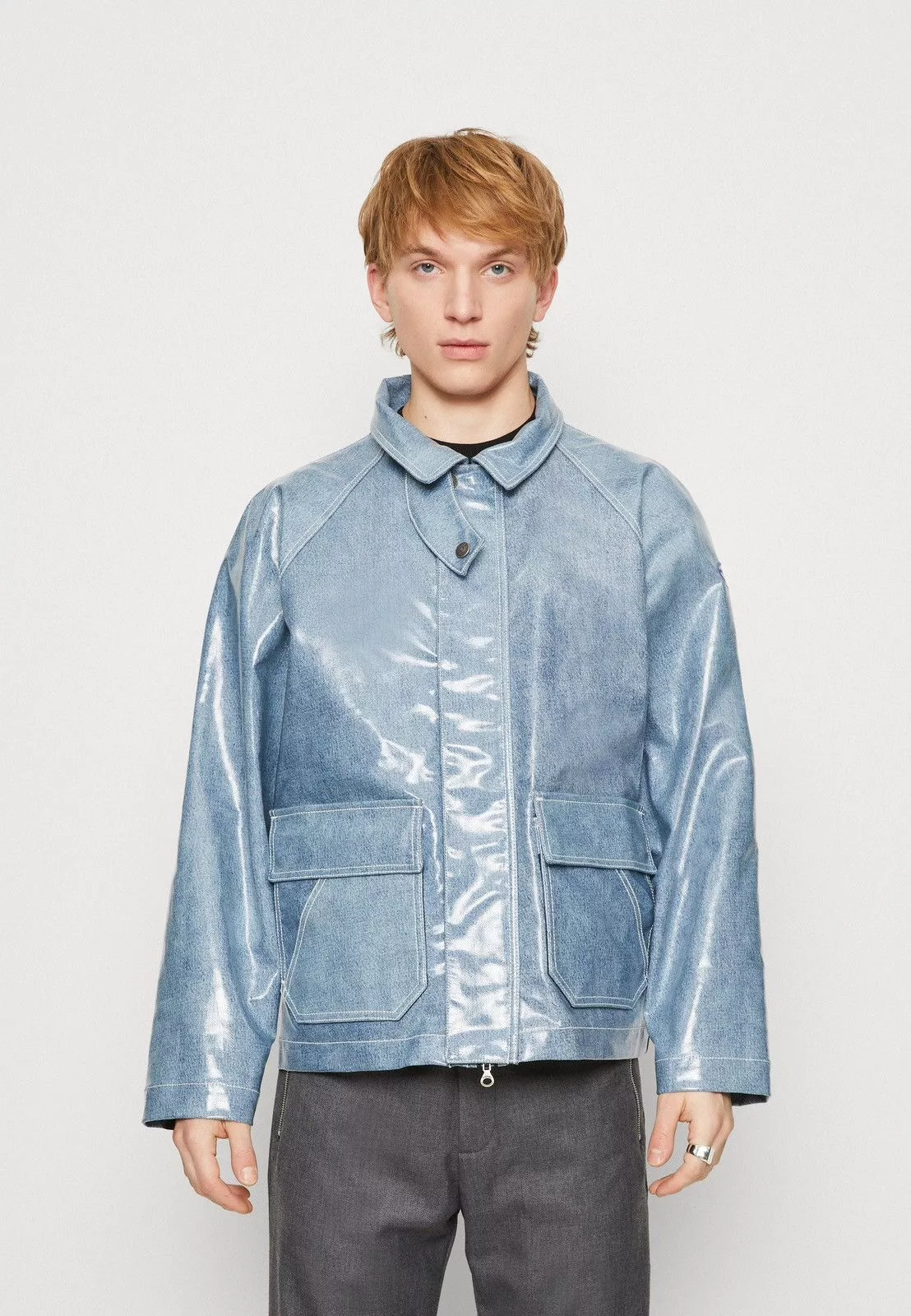 Diesel Raincoats Diesel D-Sury Giacca Raincoat Denim Jacket Blue