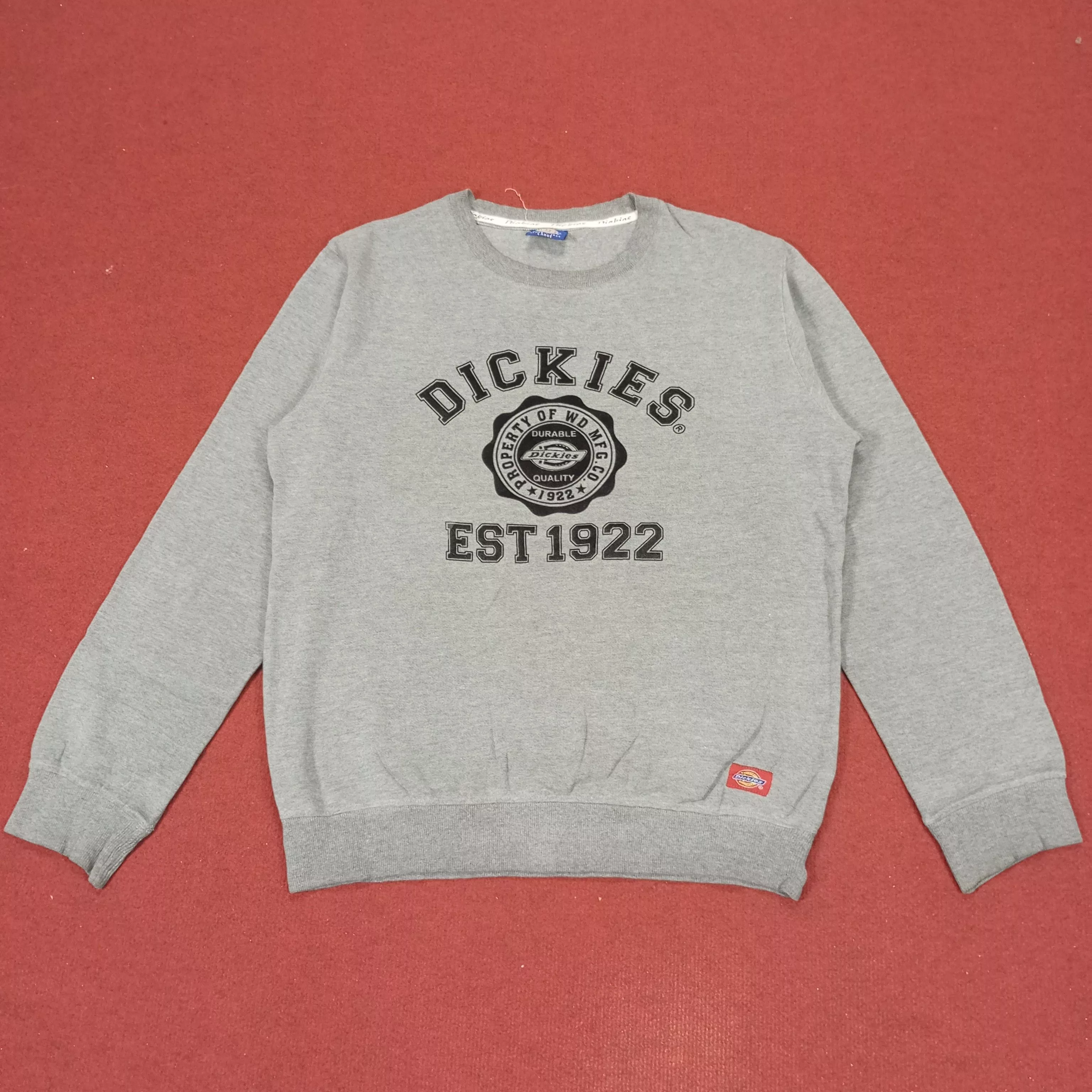 Dickies Sweatshirts Hoodies Dickies × Vintage Dickies Logo Spellout Design Sweatshirt Gray Streetwear