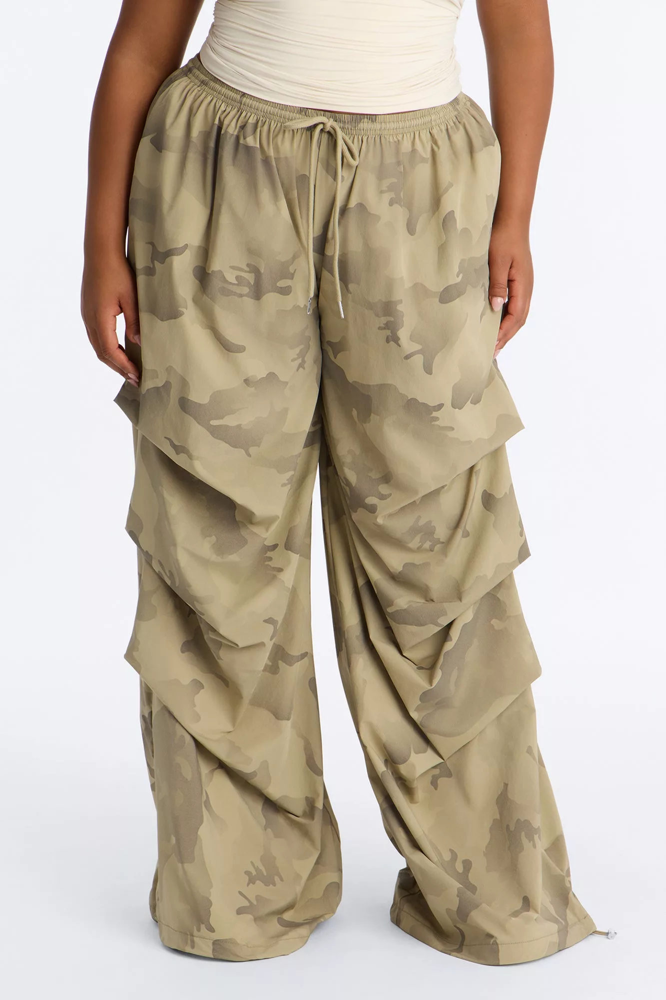 Blend In Drawstring Waist Jogger - Olive/combo
