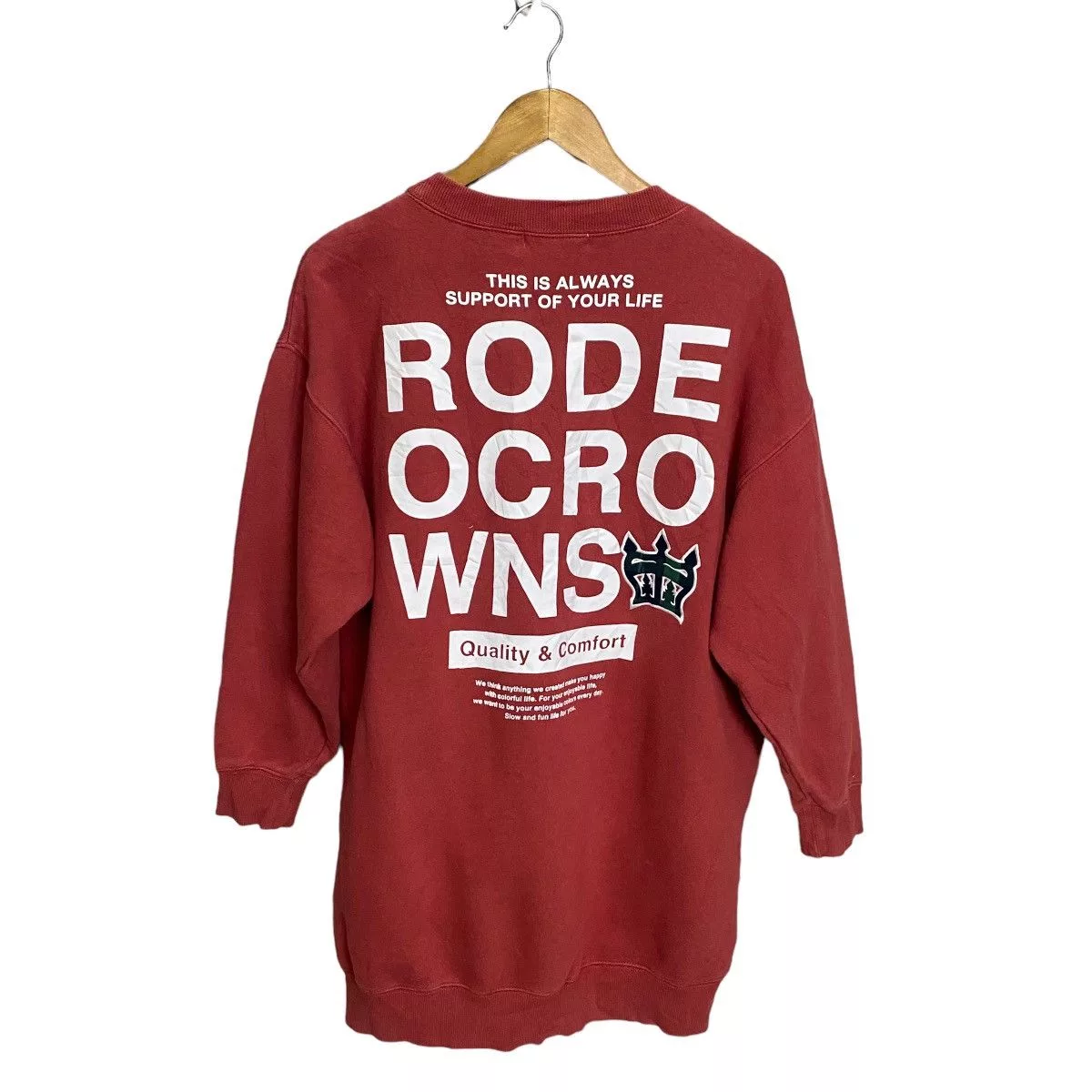 Japanese Brand Sweatshirts Japanese Brand Rodeo Crown long sweat Red Streetwear