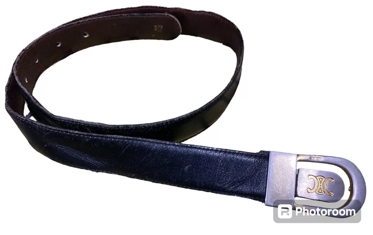 Celine Belts Celine × Vintage CELINE LEATHER BELT Black