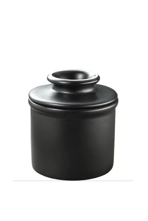 Retro Matte Black Butter Bell Crock
