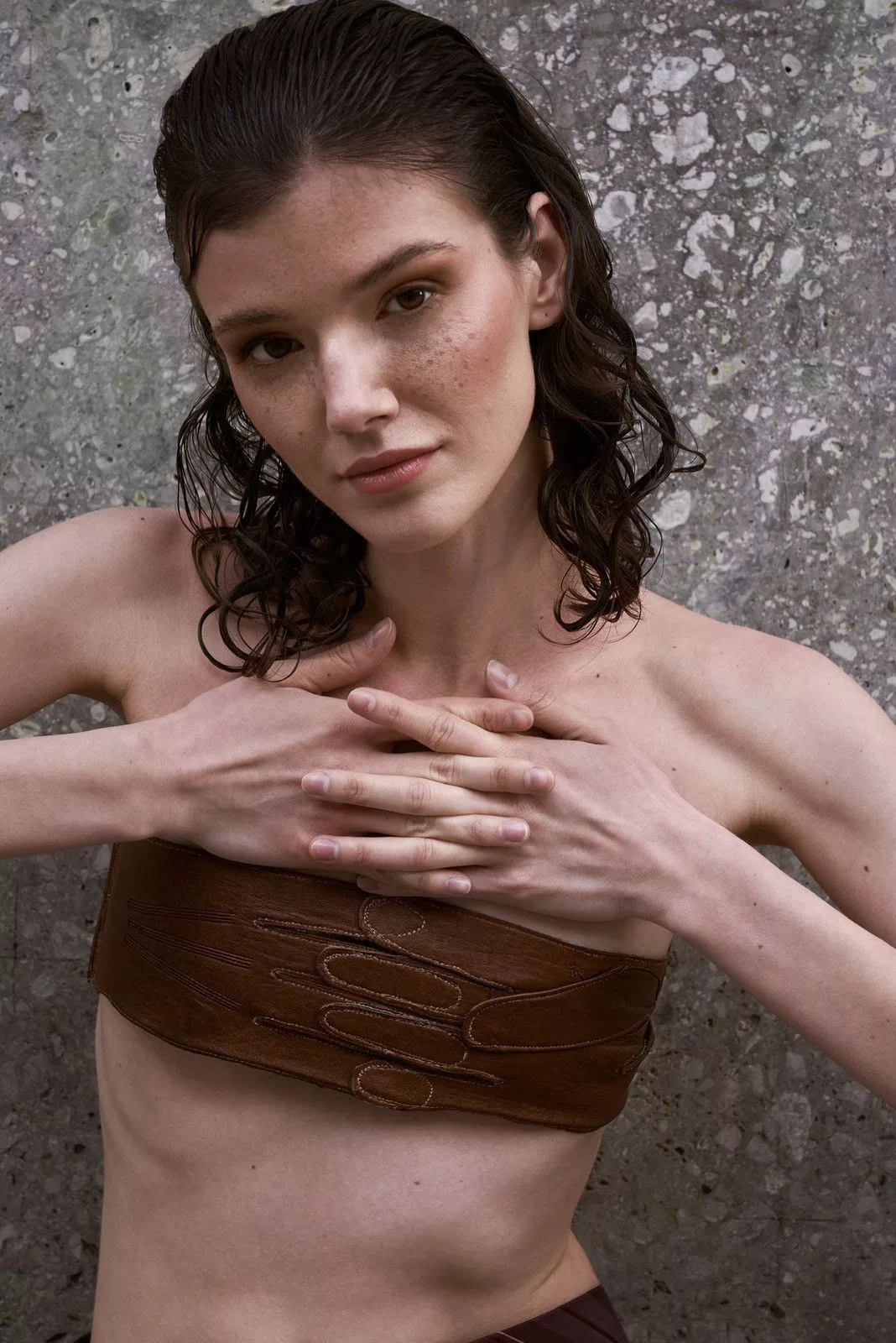 Handmade Crop Tops Handmade Glove Top Brown