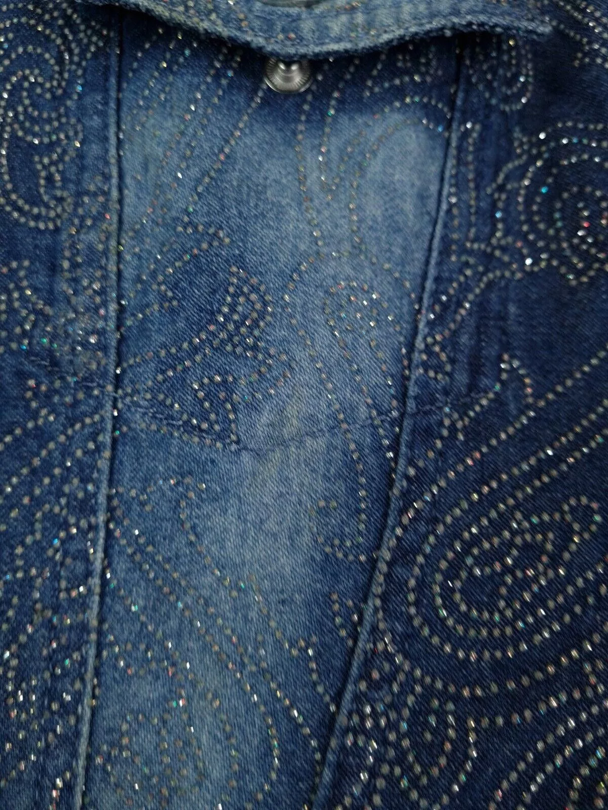 Versace Jeans Couture Jackets Versace Jeans Couture Versace Jeans Jacket Size Small Denim Sparkle Vtg Blue