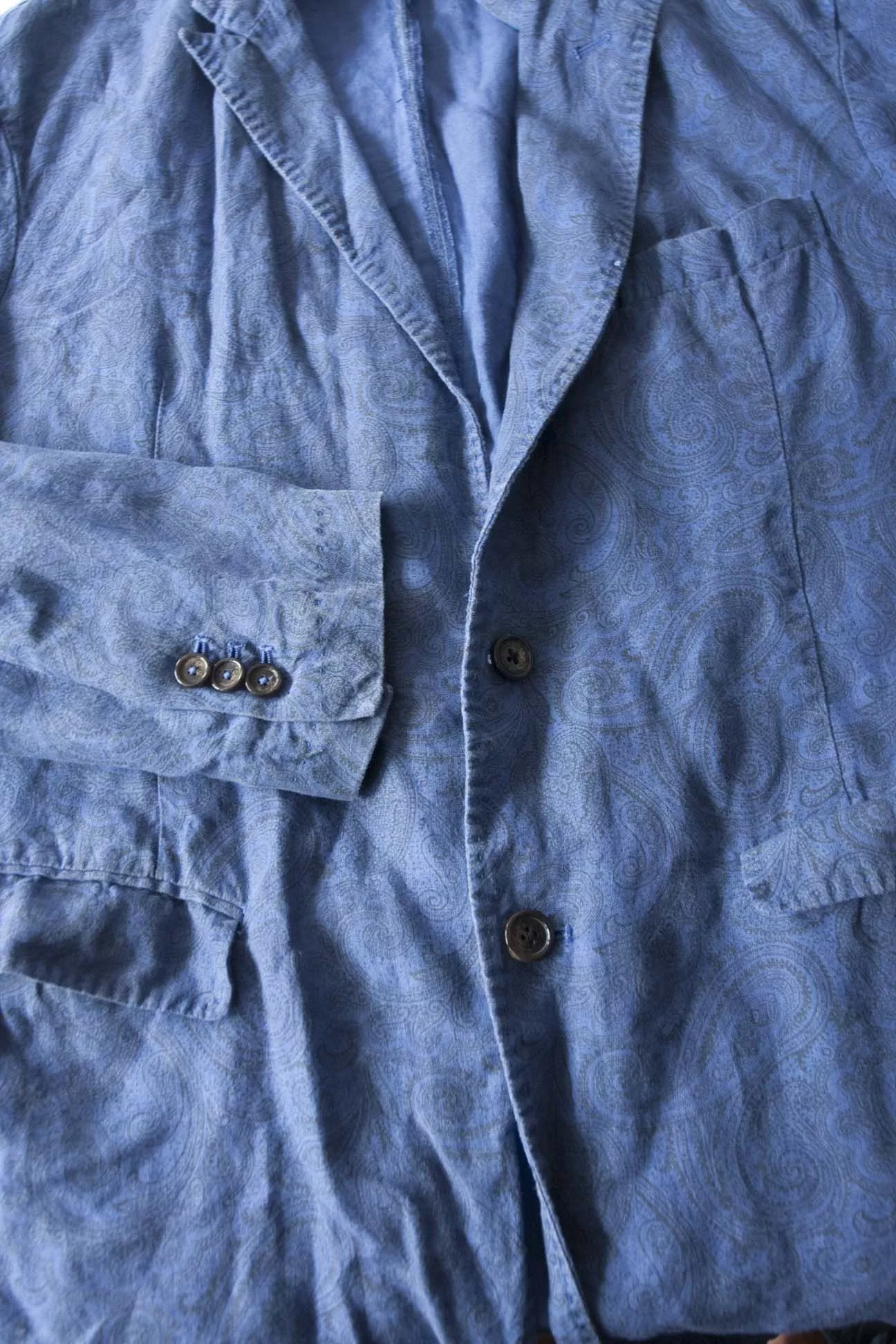 Etro Light Jackets Etro Jacket Paisley Size 2XL Surgeon Cuff Blue