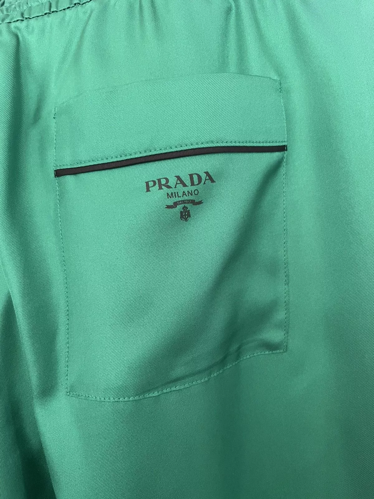 Prada Casual Pants Prada casual green silk pajama drawstring pants
