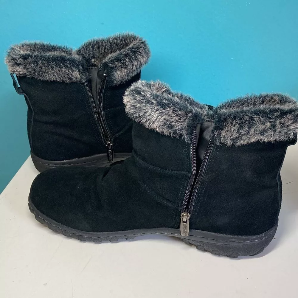 Other Boots Other Khombu Lindsay Black Leather Ankle Boots Size 10