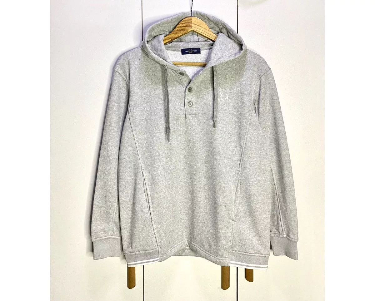 Fred Perry Sweatshirts Hoodies Fred Perry Buttoned Hoodie | Gray