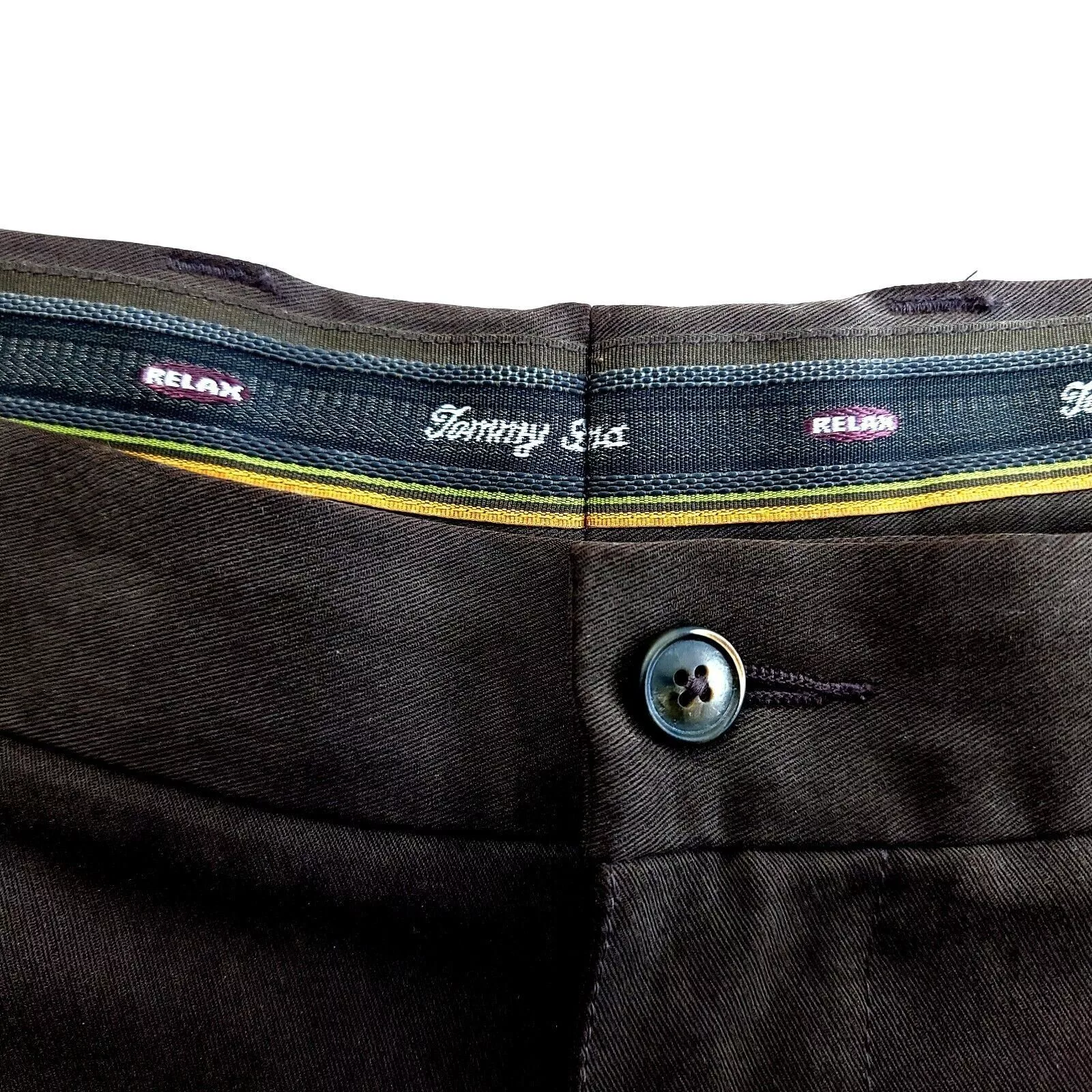 Tommy Bahama Casual Pants DAMAGED Tommy Bahama 100% Silk Brown Pleated Dress Pants 35/