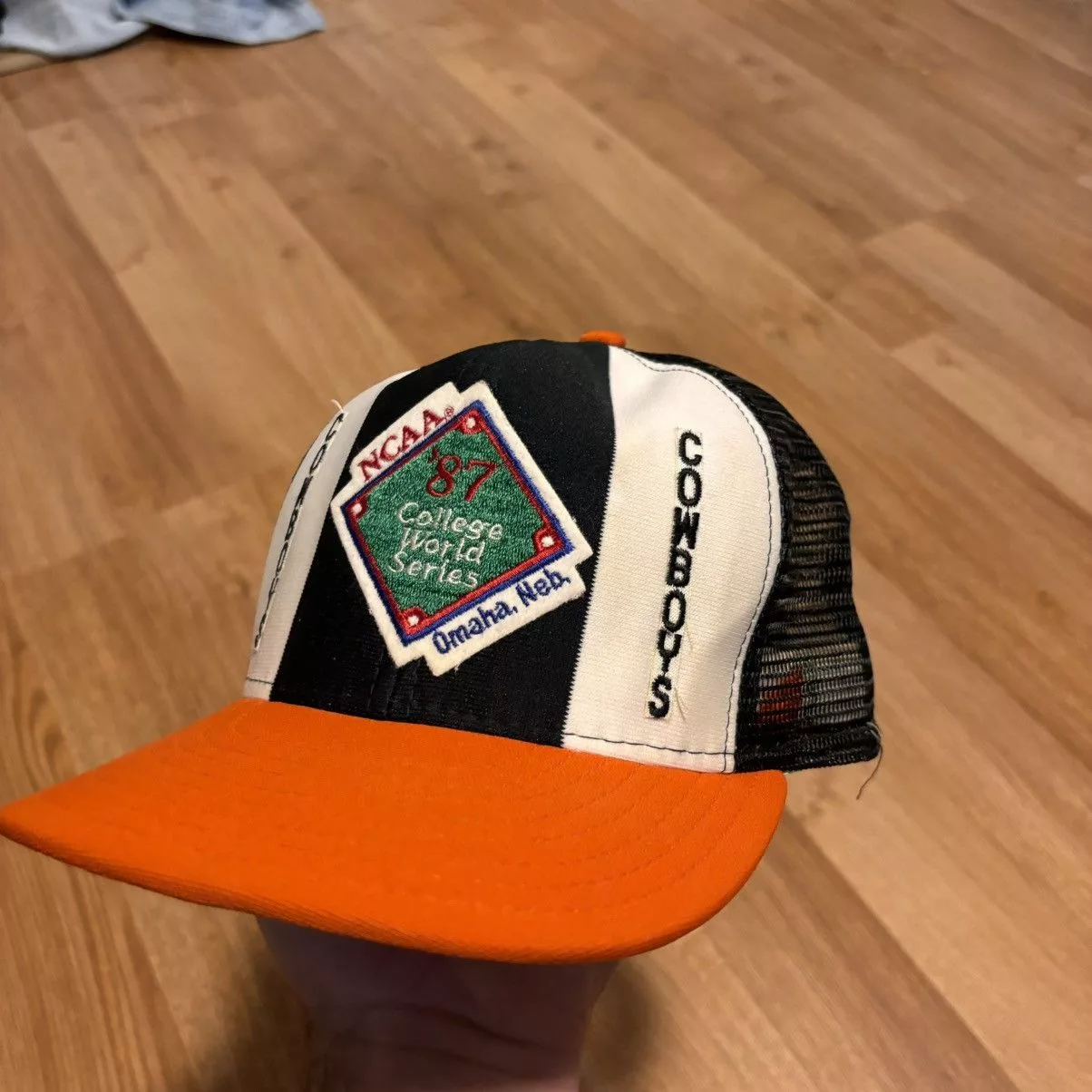MLB Hats MLB × Vintage Vintage 80s Oklahoma State Trucker Hat Black