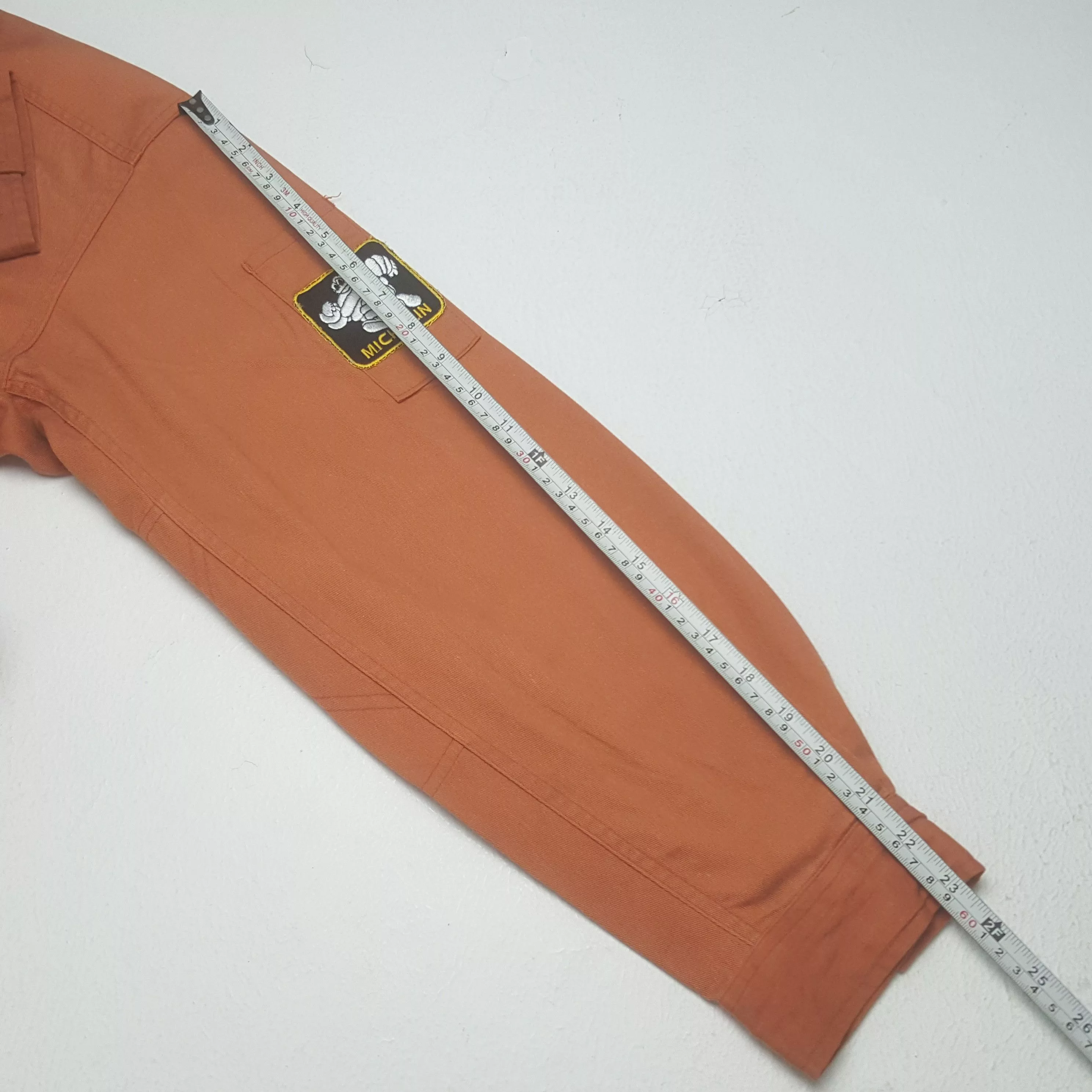 Nirvana Light Jackets Nirvana × Vintage Vintage Nirvana x Michelin Patches Work Coverall Jacket Orange Workwear