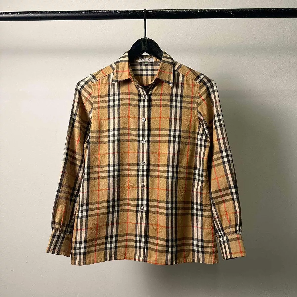 Burberry Button Ups Burberry × Vintage BURBERRY OG SHIRT Yellow Streetwear