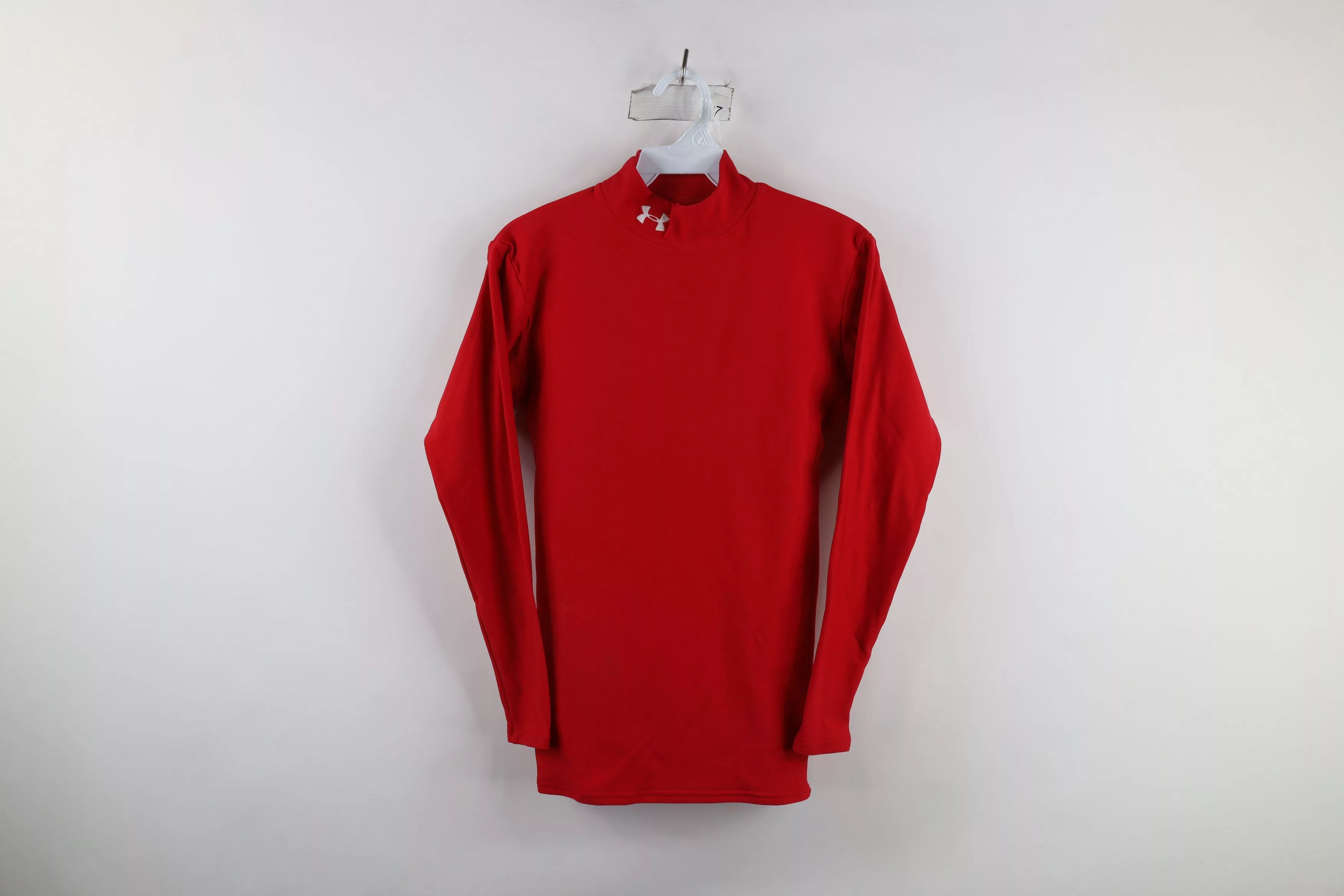 Under Armour Long Sleeve T Shirts Under Armour × Vintage Under Armour Compression Mock Neck Long Sleeve T-Shirt Red