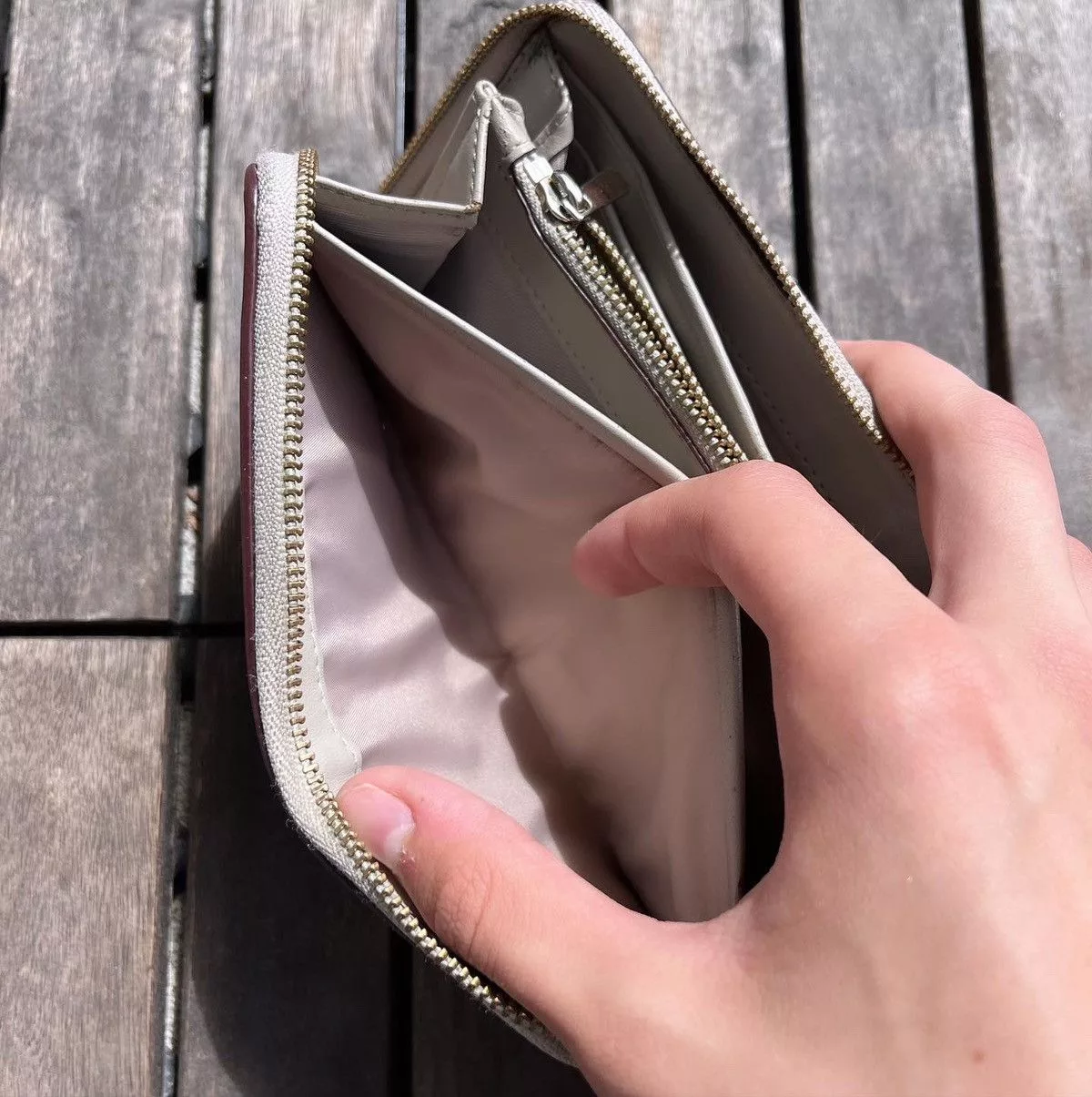 Coach Wallets Coach Long Zip Around Wallet Beige