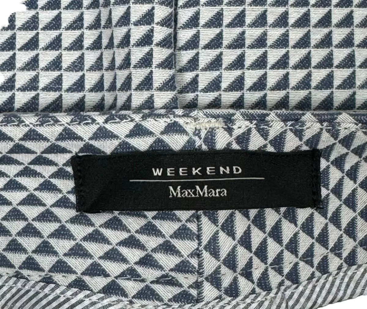 Weekend Max Mara Pants Weekend Max Mara Cigarette Pants Crop Slim size US6 Blue