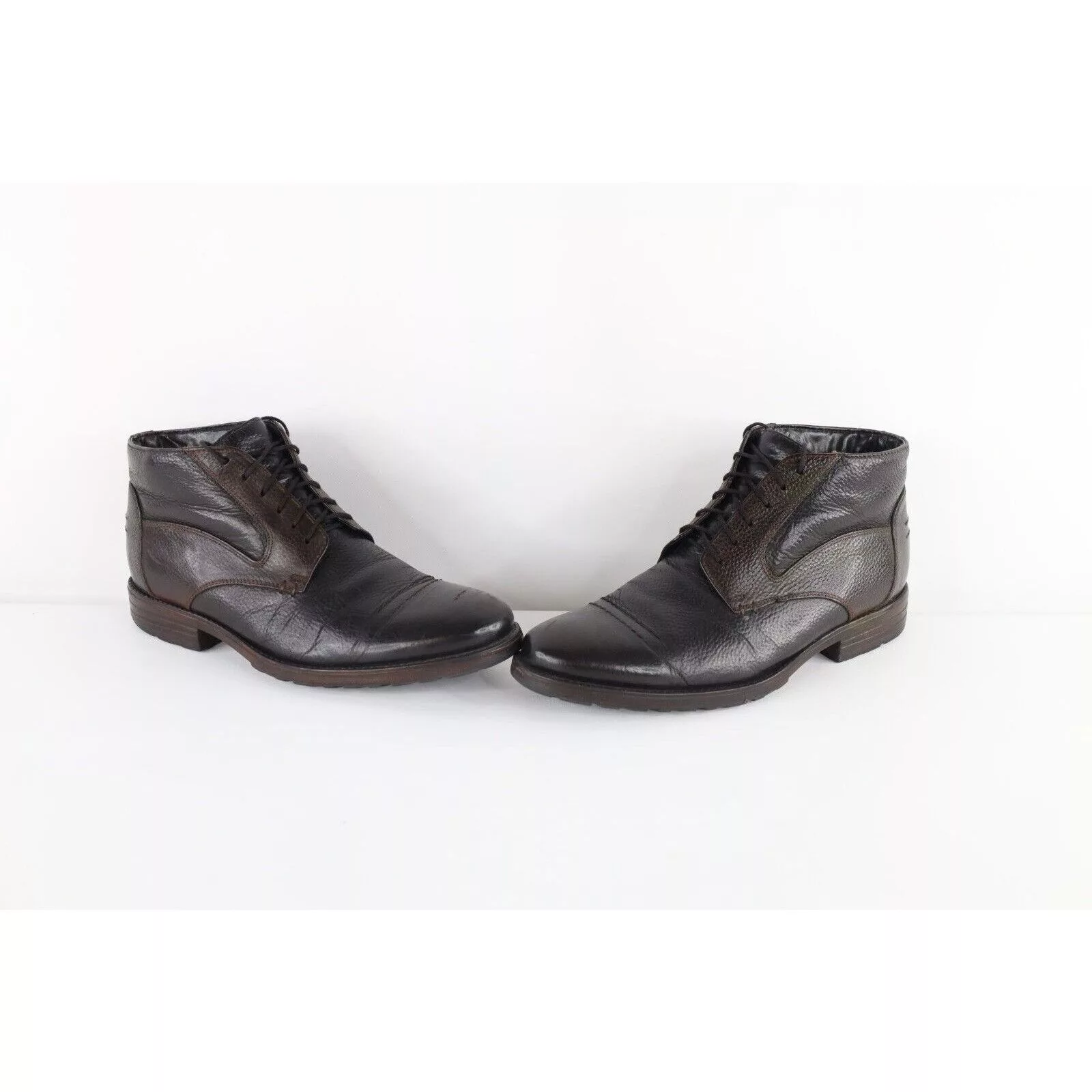 Clarks Boots Clarks × Vintage Vintage Clarks Distressed Pebble Grain Leather Ankle Boots Black