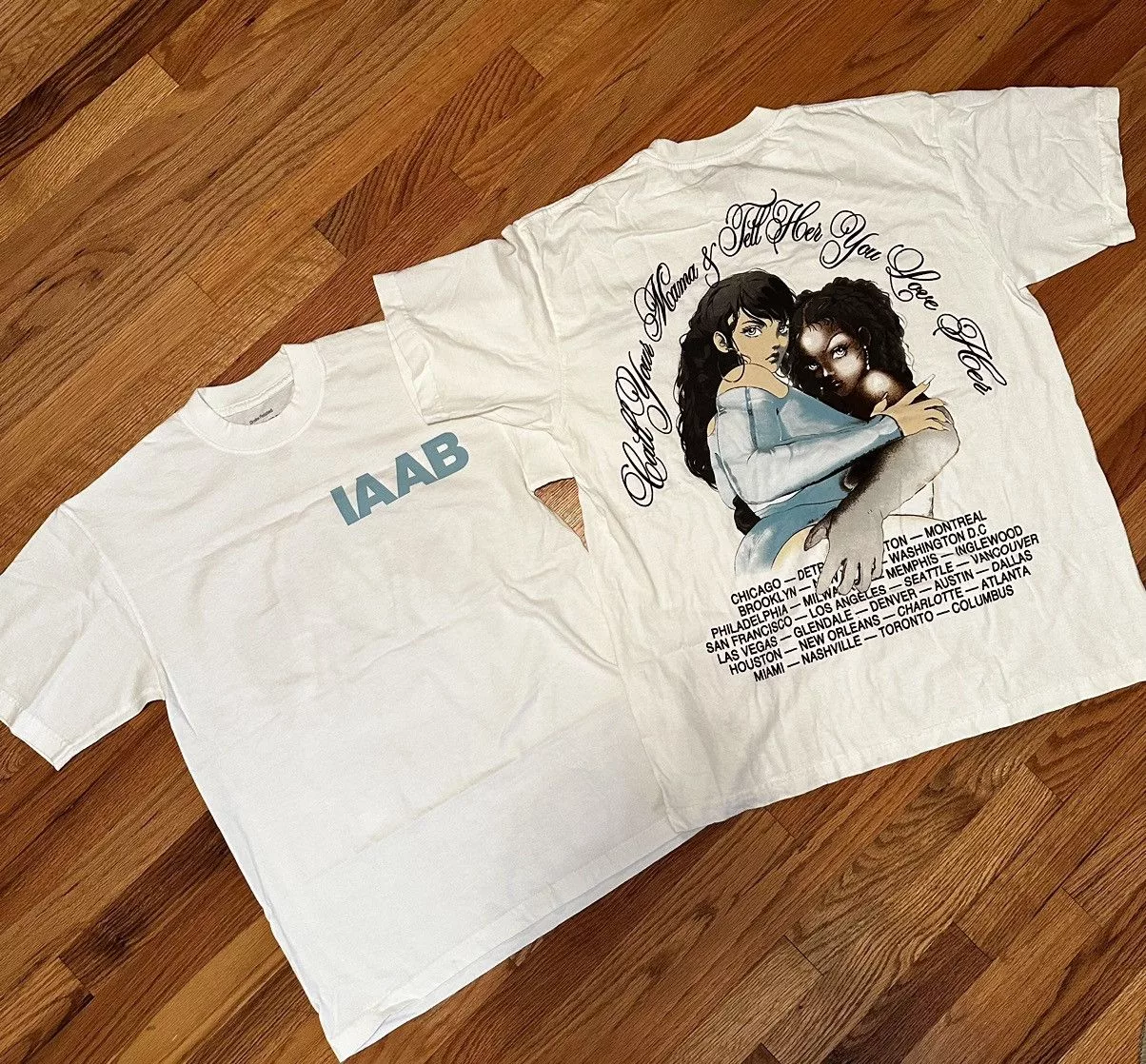 Drake Short Sleeve T Shirts Drake × October's Very Own × Vintage Drake 2 Girls Call Your Mother It’s All A Blur Tour Tee- S White