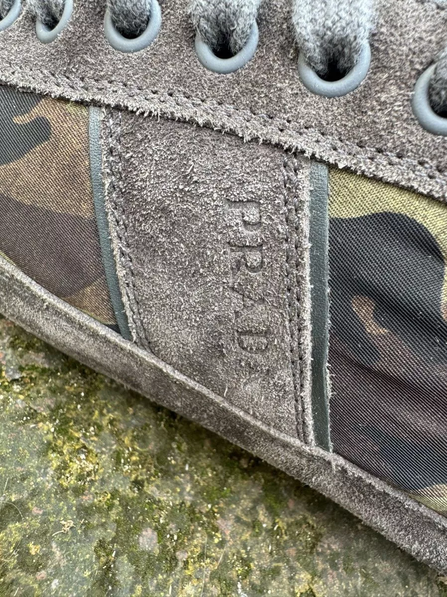Prada Low Top Sneakers Authentic 💫Prada💫 (4E2854) Trainers Grey Camouflage suede… Multi