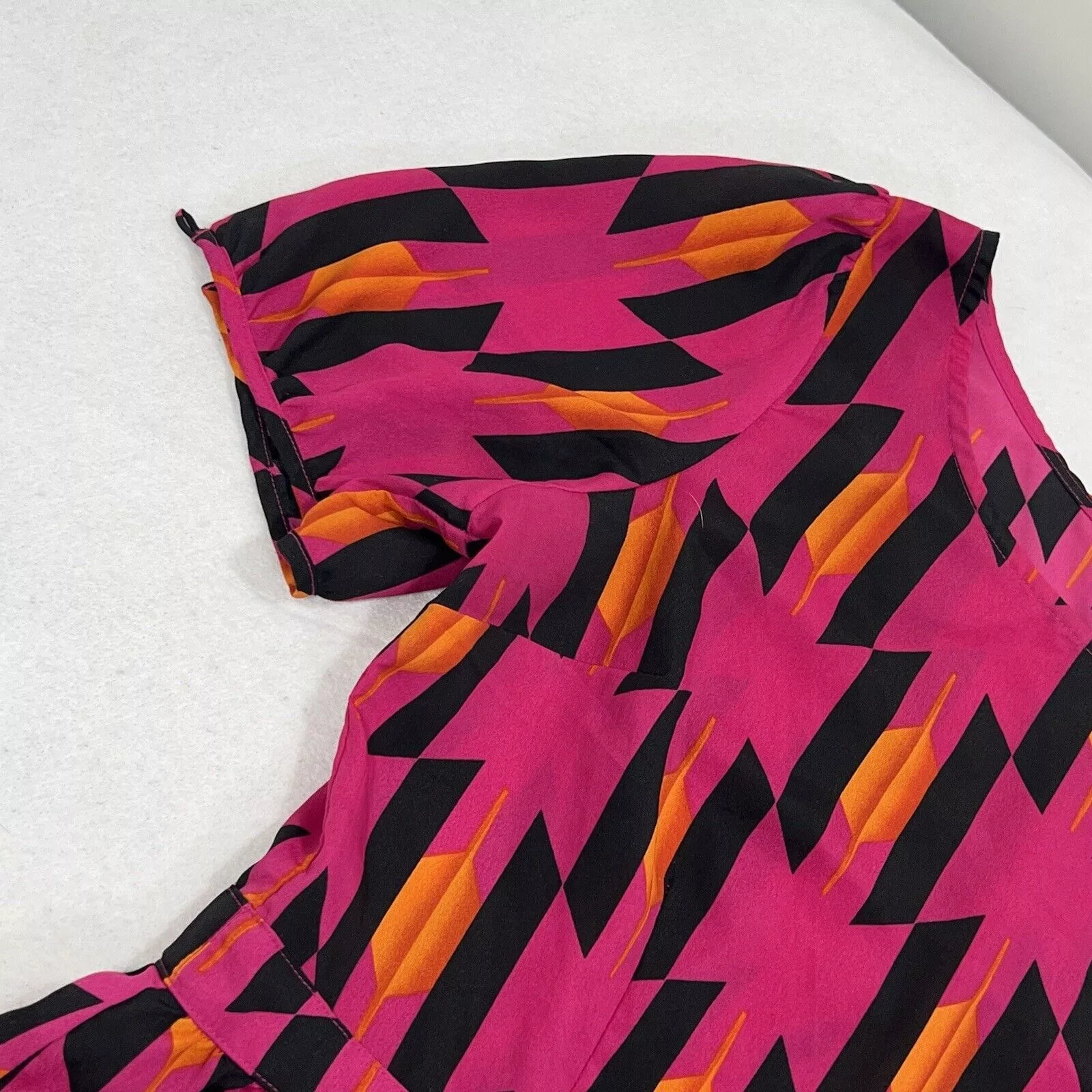 Other Mini Dresses Other Allen B by Allen Schwartz 8 Pink & Orange A-Line Dress