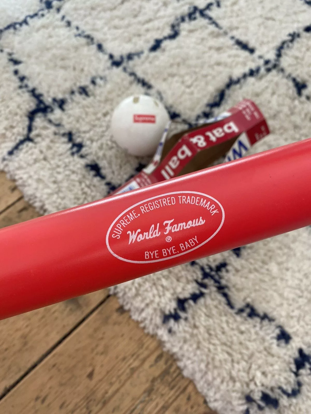 Supreme Supreme Supreme Wiffle Sport Bat & Ball, Red, One Size.