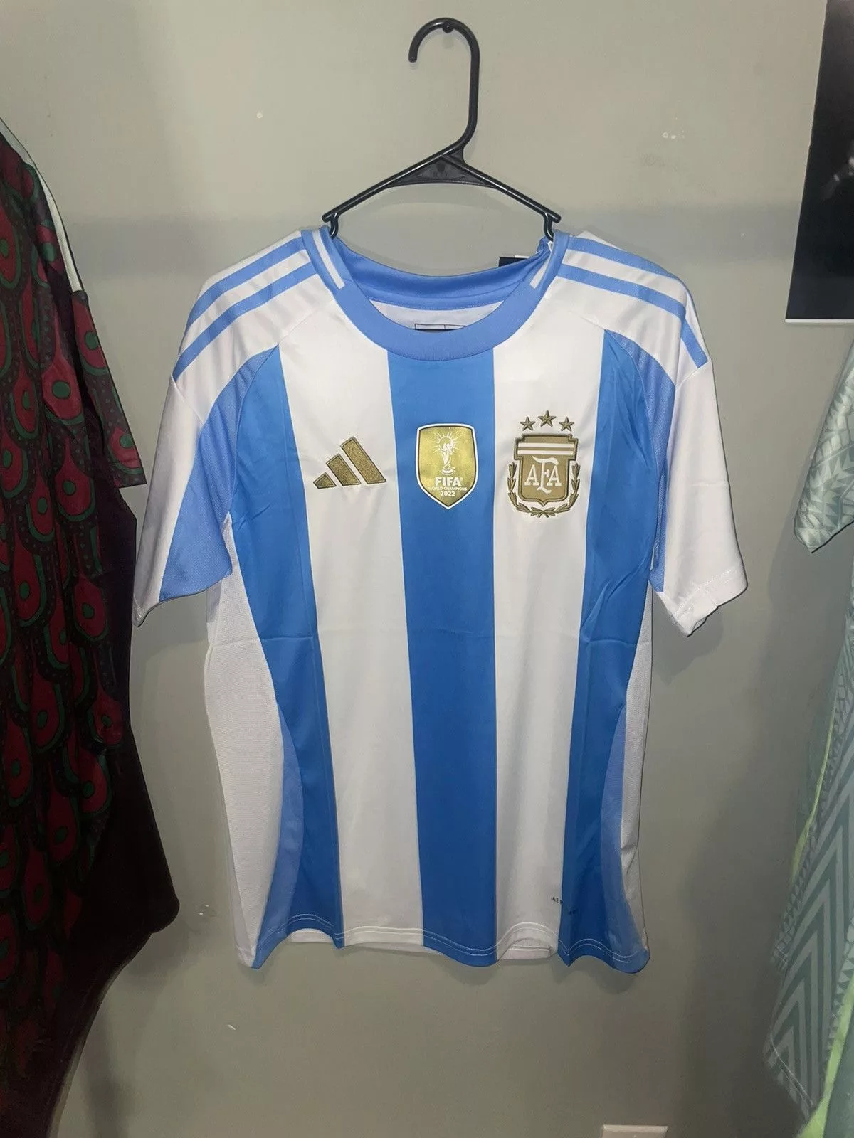 Adidas Jerseys Adidas Argentina Home Fan Version New White