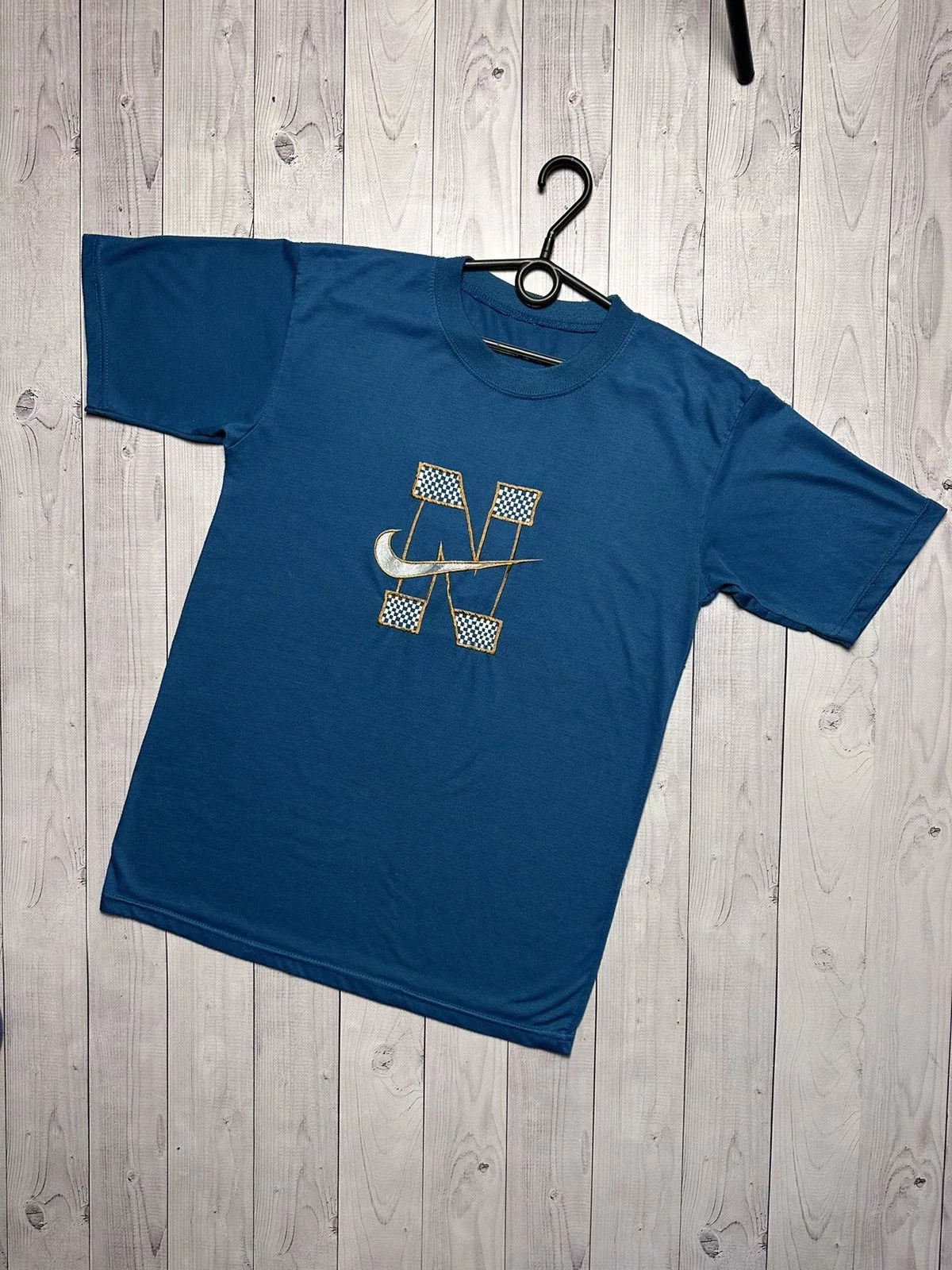 Nike Short Sleeve T Shirts Nike × Vintage Vintage Nike Big logo tee size S/M Rare Blue Streetwear