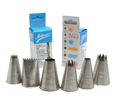 Ateco Assorted Pastry Tube Set of 6