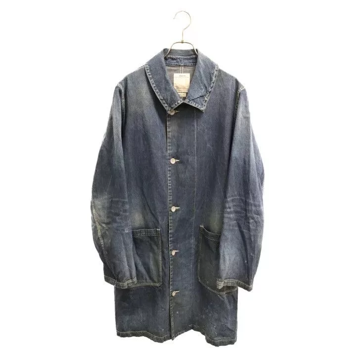 Visvim Denim Jackets VISVIM 19SS GREASE MONKEY COAT DRY DENIM jacket smock Purple