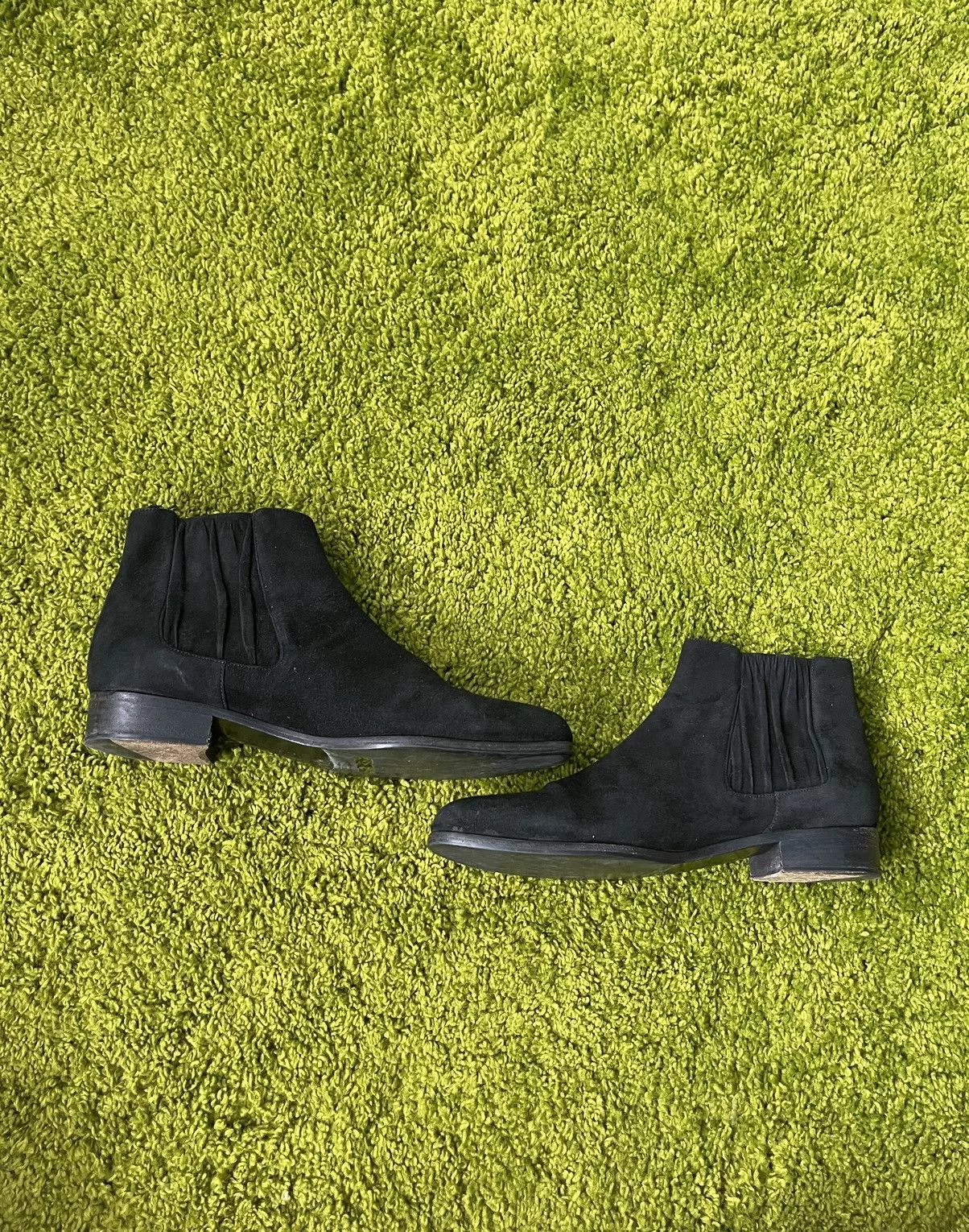 Designer Boots Designer × Prada Prada real suede leather chelsea boots Black Luxury