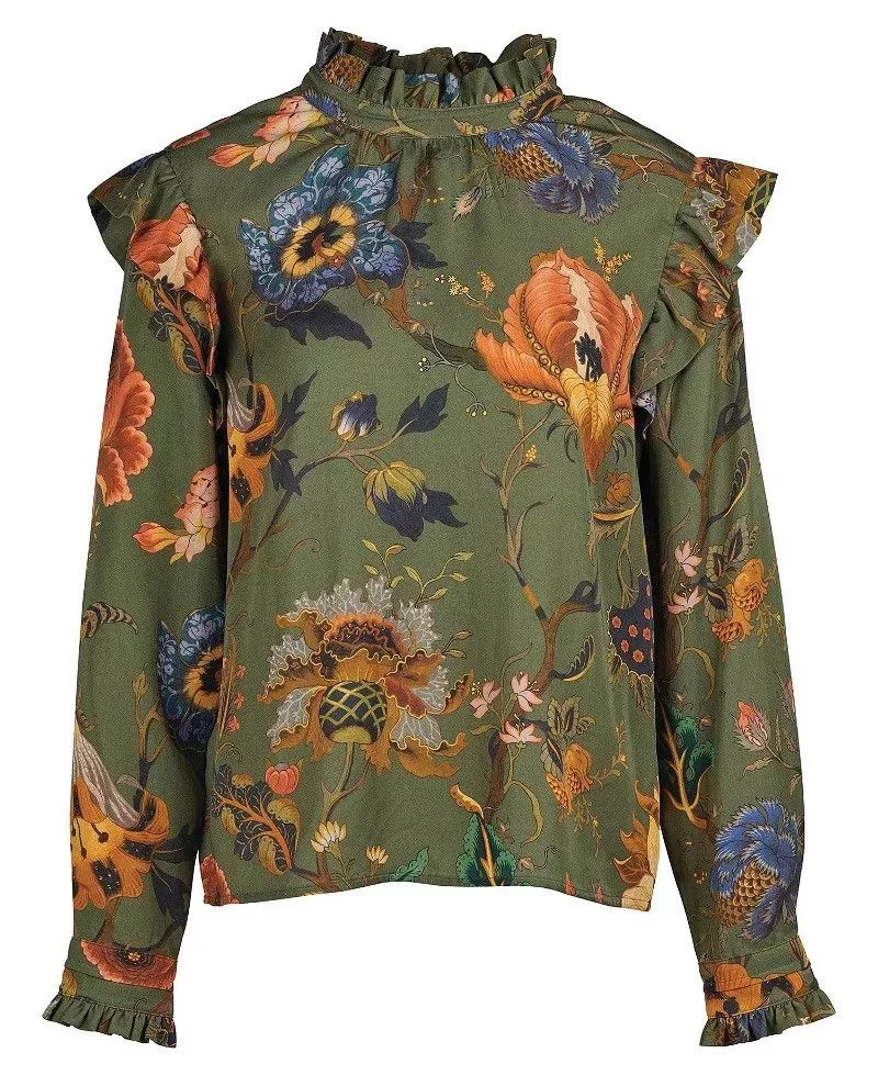 Barbour Blouses Barbour × Designer Barbour mabley top floral pattern blouse Brown Streetwear