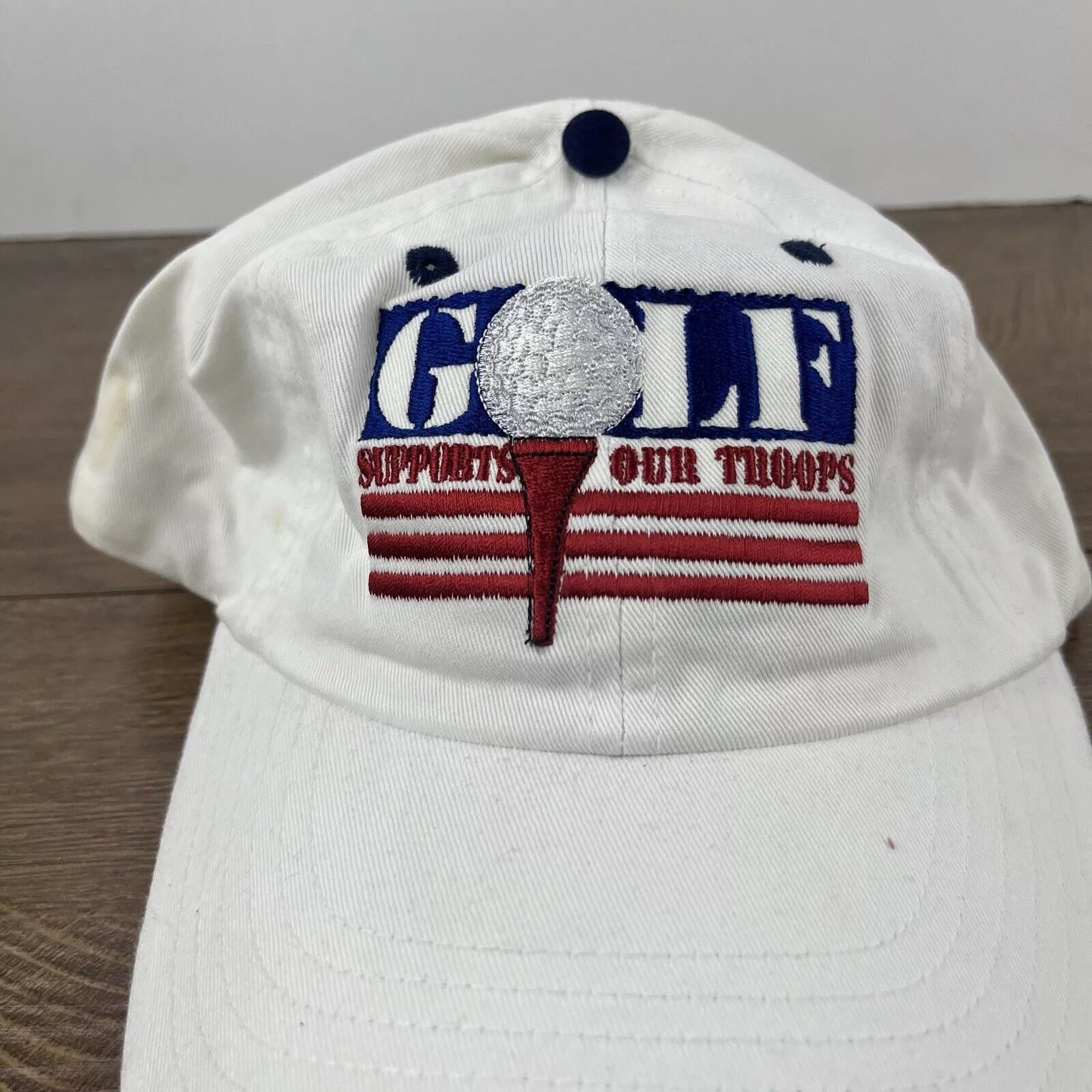 Other Hats Other Golf Hat Support Our Troops Hat White Cap Hat Adjustable Hat