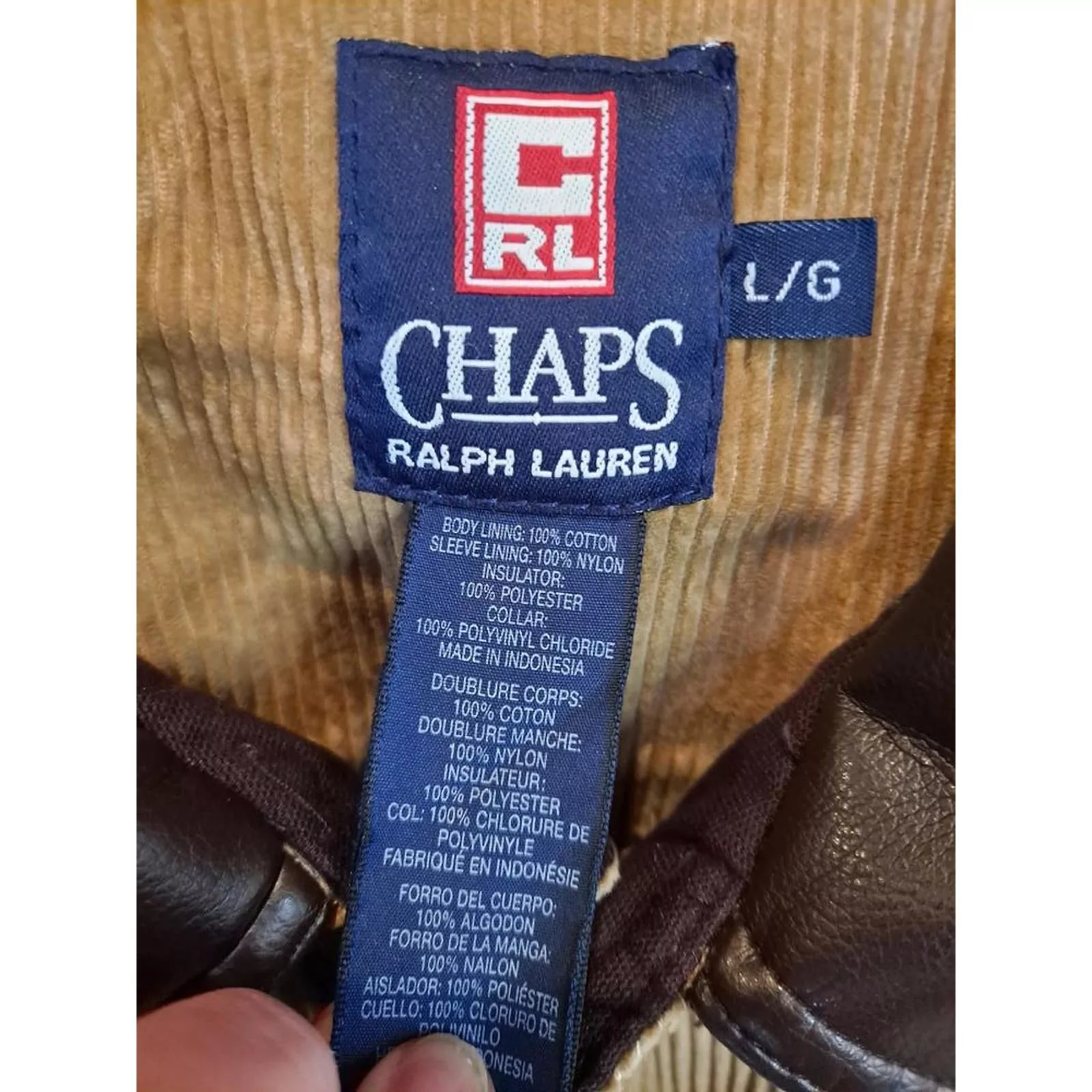 Chaps Light Jackets Chaps‎ Brown Corduroy Chore Jacket Flannel