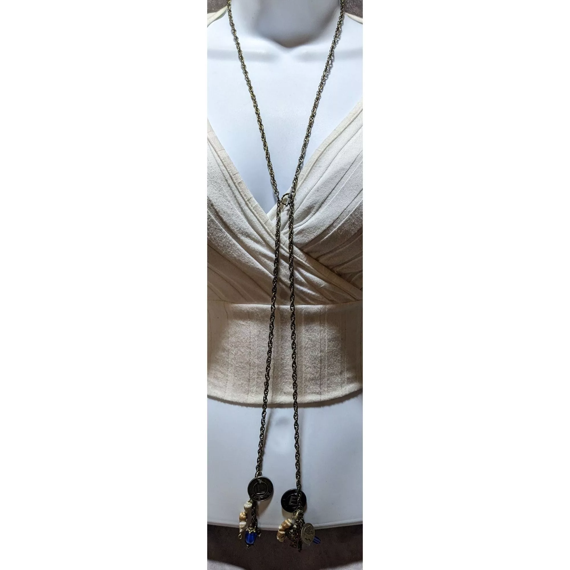 Other Necklaces Other Chain Tassel Charm Necklace Gold